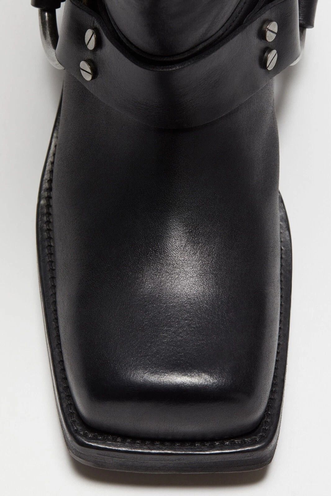 Acne Studios ACNE STUDIOS Balius Black Leather Buckle Boots New Size US 5 / IT 35 - 4 Thumbnail