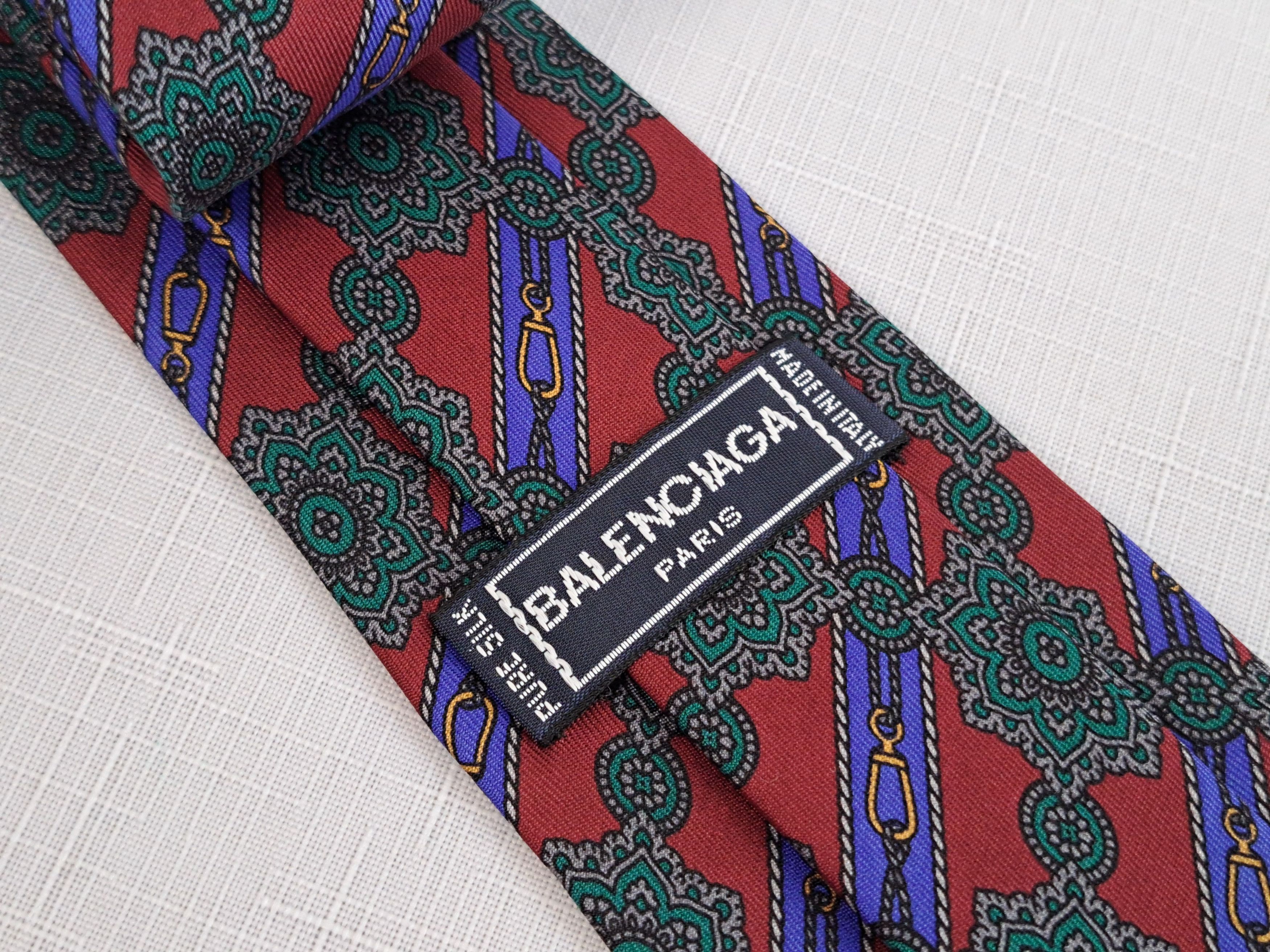 Balenciaga Vintage BALENCIAGA silk tie. Size ONE SIZE - 1 Thumbnail