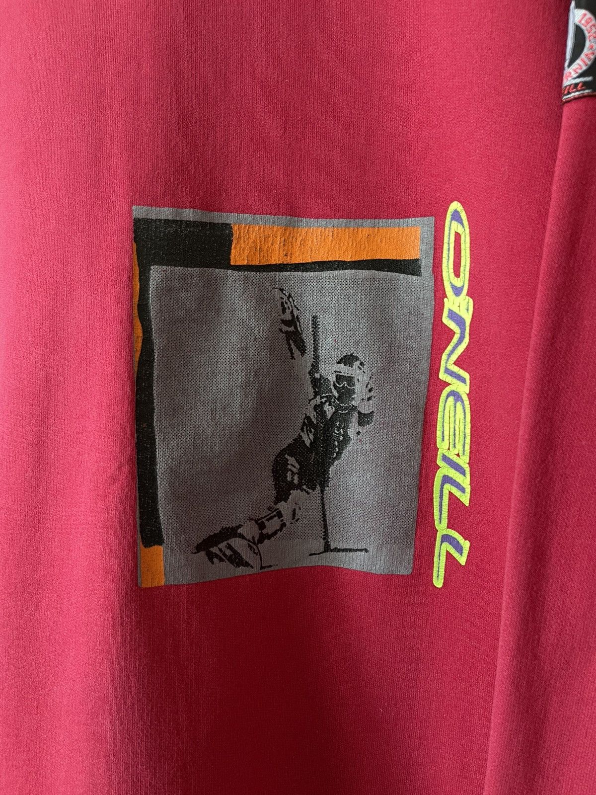 O'Neill Vintage 90s O'Neill Snowboard Surf Ski Faded Crew Sweatshirt Size US L / EU 52-54 / 3 - 10 Thumbnail