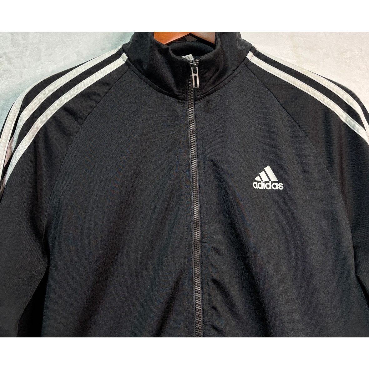 Adidas Size S | ADIDAS Men's Blck 3-Stripe Jersey Knit Track Jacket Size US S / EU 44-46 / 1 - 3 Thumbnail
