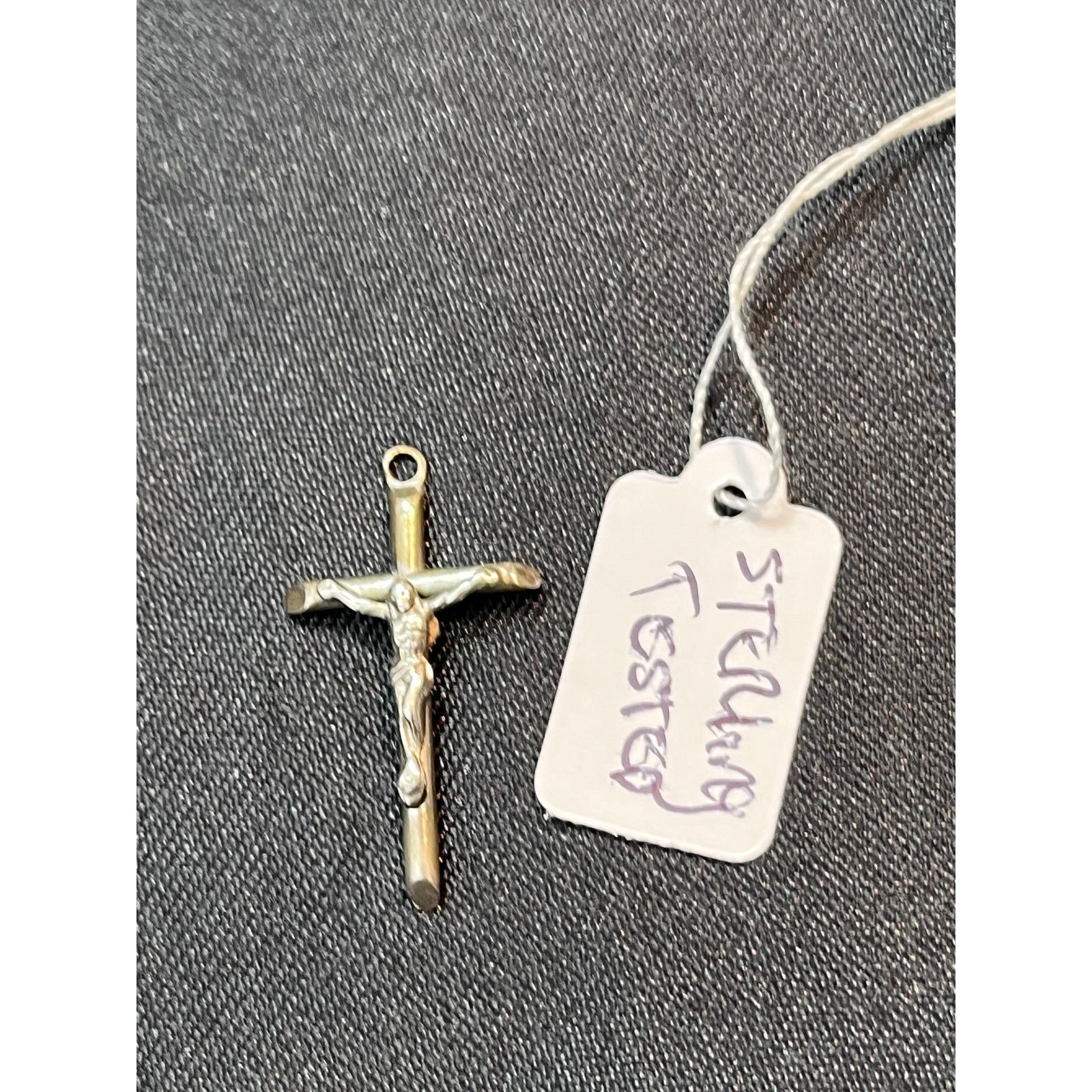 Other VTG Sterling Silver Crucifix Pendant Catholic Cross Pendant Size ONE SIZE - 5 Thumbnail