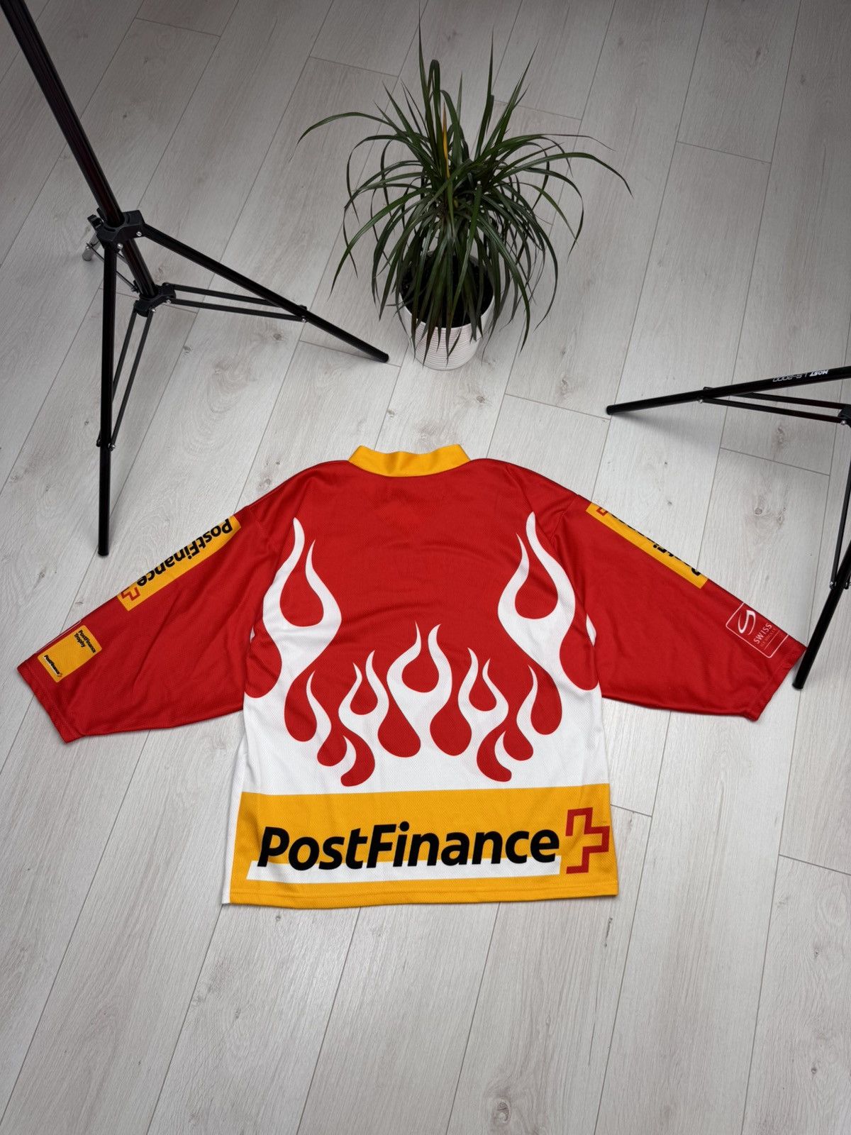 NHL Swiss Ice Hockey Flame 3/4 Sleeve Jersey Shirt Size US S / EU 44-46 / 1 - 8 Thumbnail