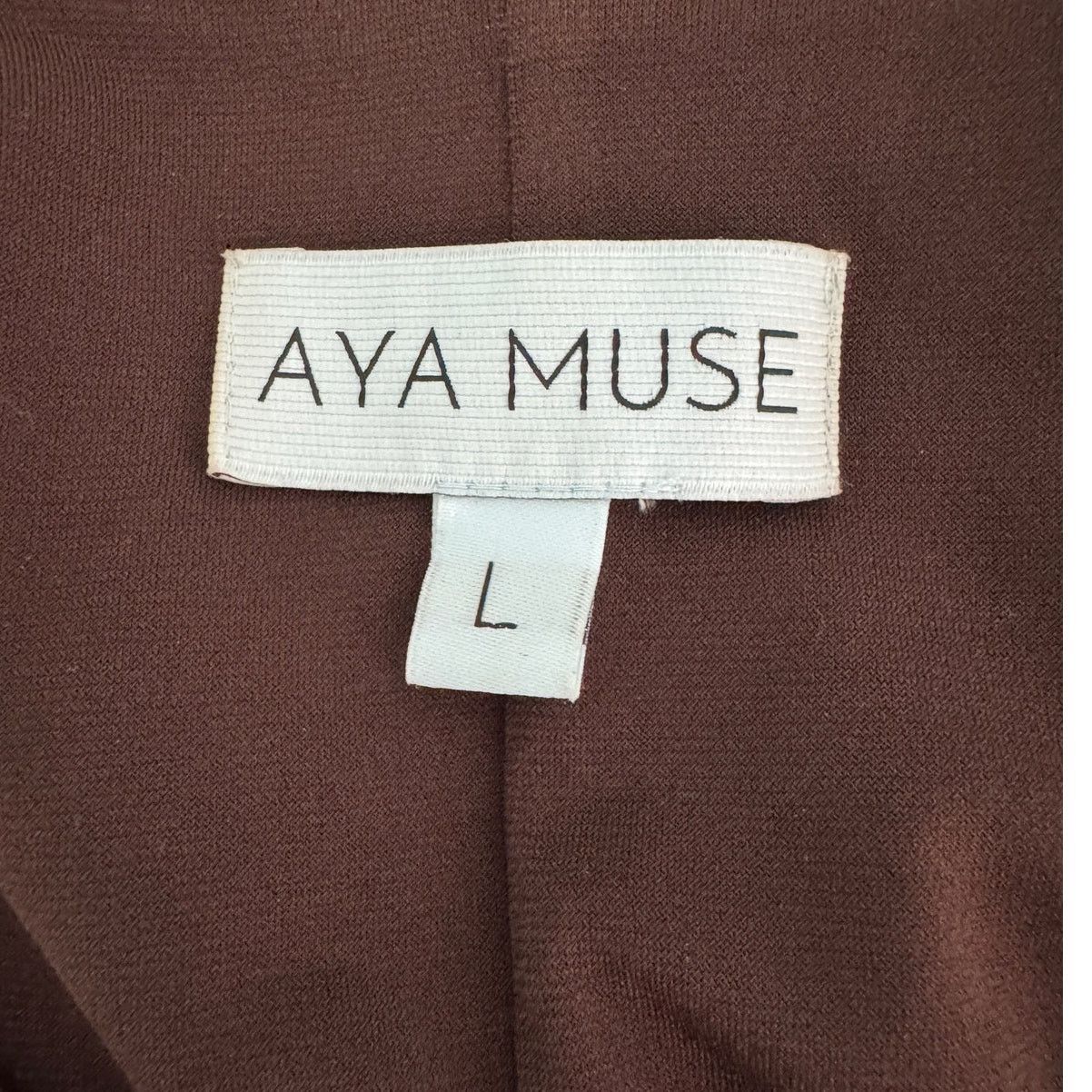 AYA MUSE Aya Muse Perugia Dress long sleeve brown size large L Size L / US 10 / IT 46 - 11 Thumbnail