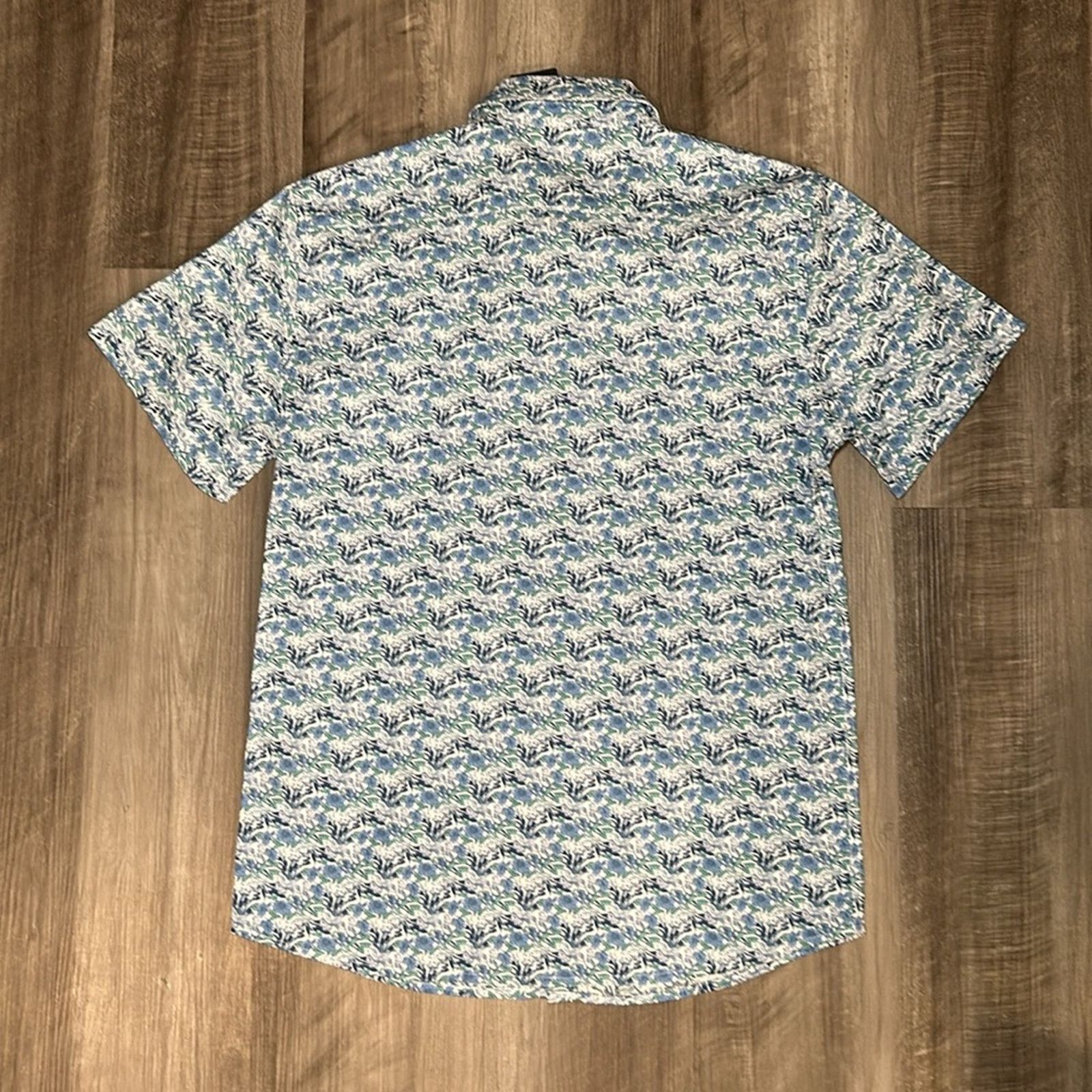 Slate & Stone Slate & Stone Garden Print Poplin Short Sleeve - Medium Size US M / EU 48-50 / 2 - 3 Thumbnail