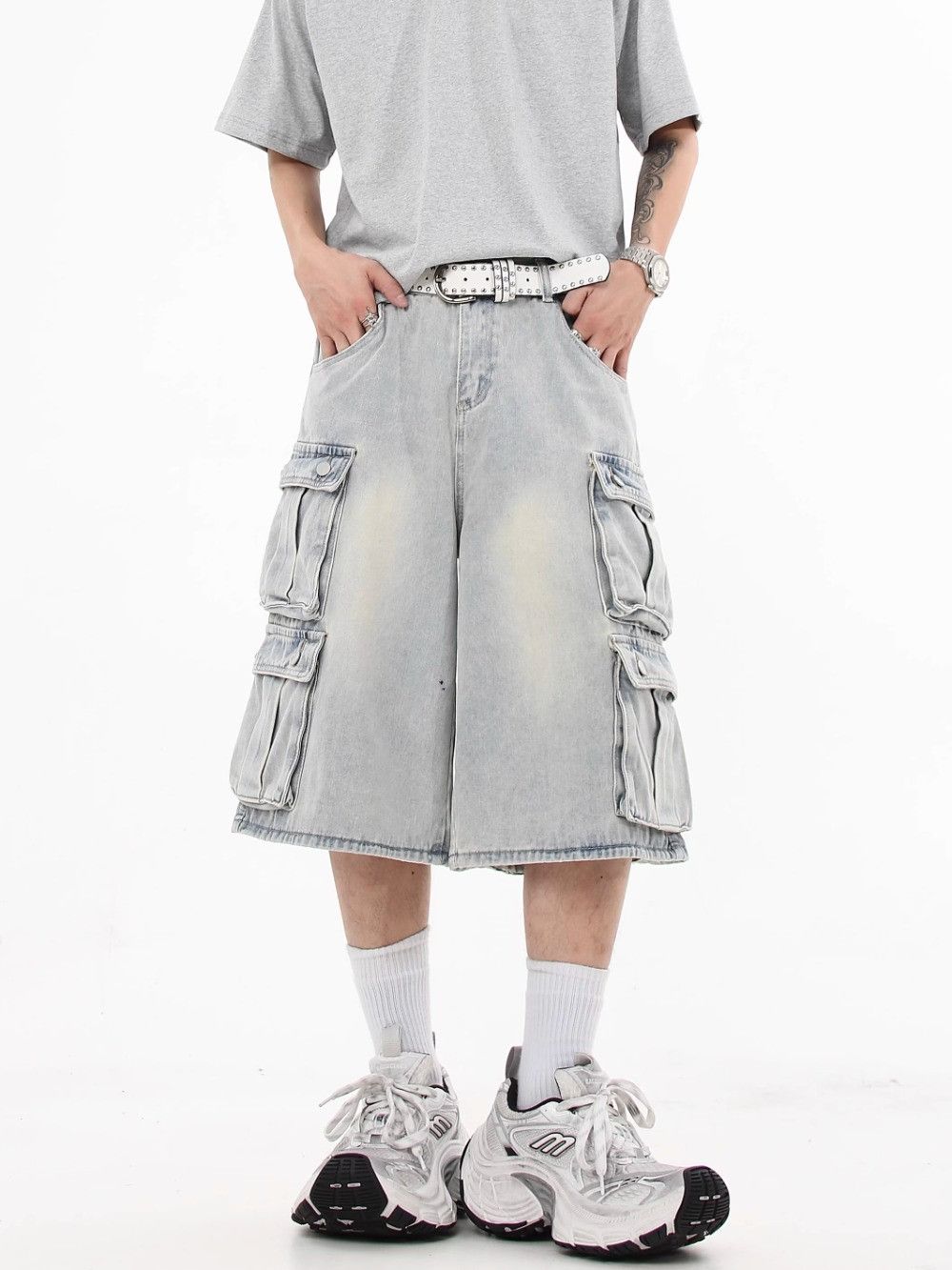 Jean × Vintage Multi-pocket Cargo Shorts Retro Size US 30 / EU 46 - 1 Thumbnail