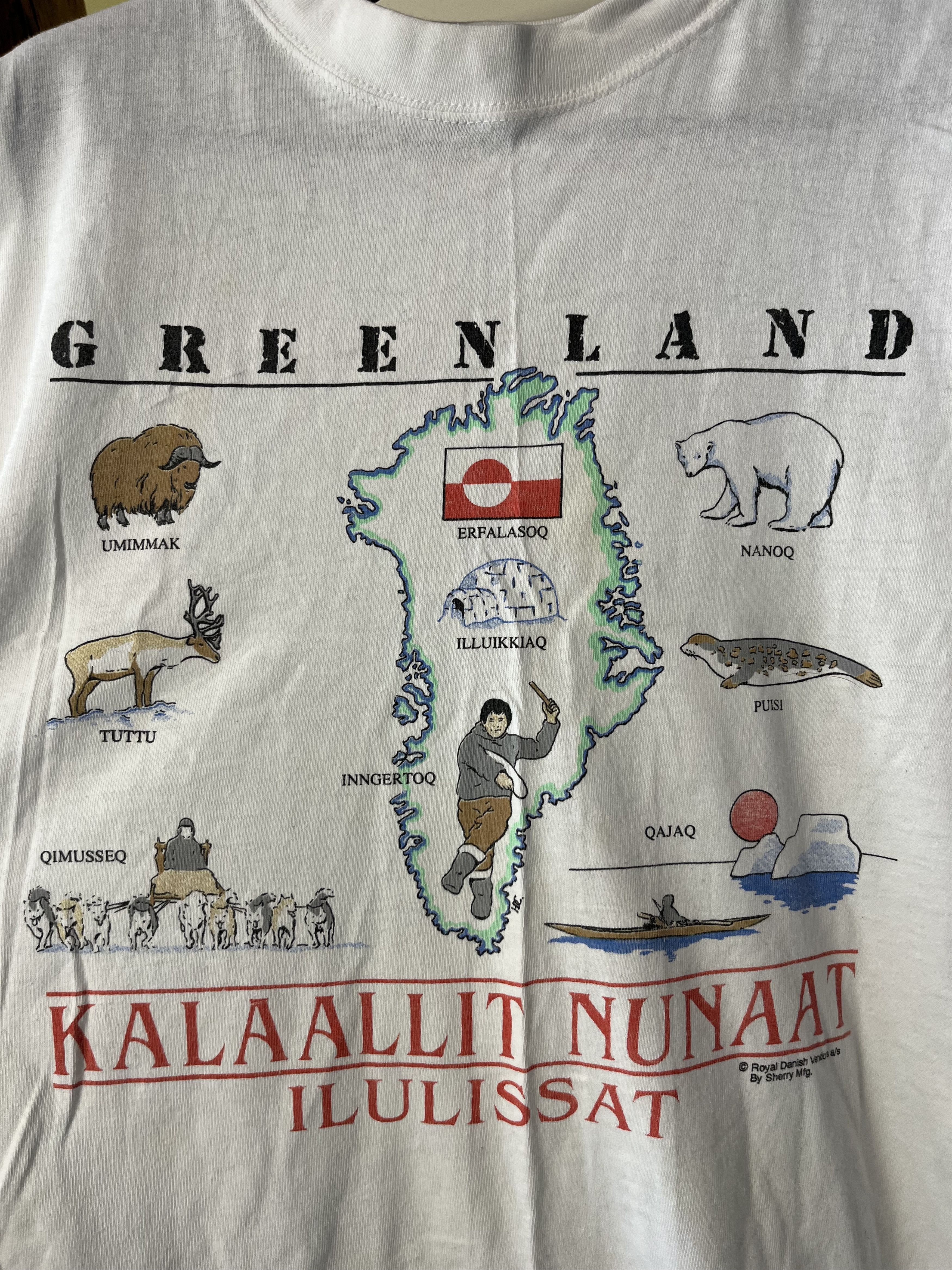 Vintage 90s Greenland Tourist Kalaallit Nunaat Ilulissat Denmark Art Size US M / EU 48-50 / 2 - 3 Thumbnail