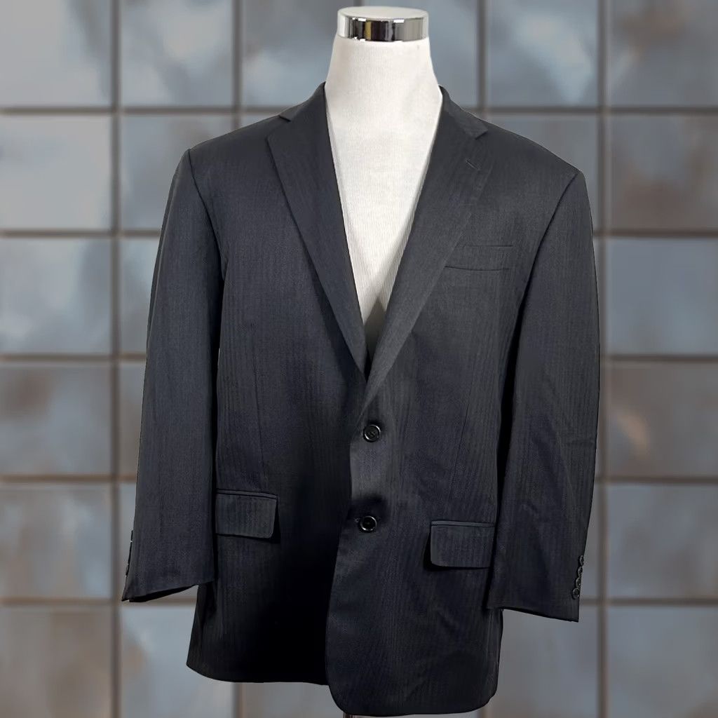 Brooks Brothers Brooks Brothers 1818 Madison Sport Coat Saxxon Wool Gray Herringbone 48R/Regular Men Coat Jacket Size US XS / EU 42 / 0 - 1 Thumbnail