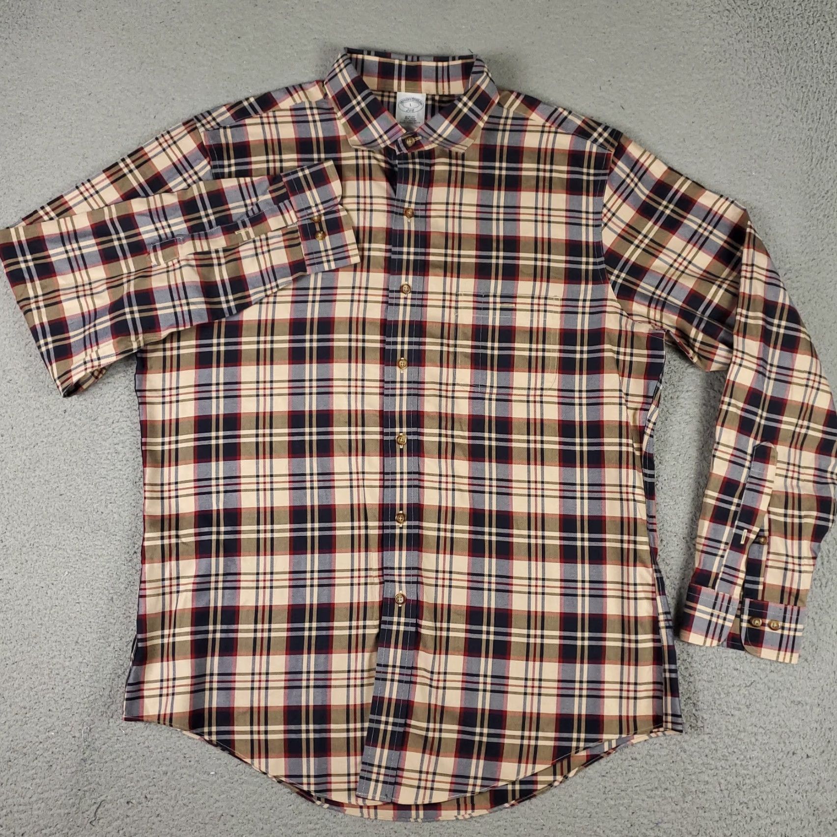 Brooks Brothers Vintage Brooks Brothers Shirt Men Large Blue Plaid Long Sleeve Button Up Dress Casual Size US L / EU 52-54 / 3 - 2 Thumbnail