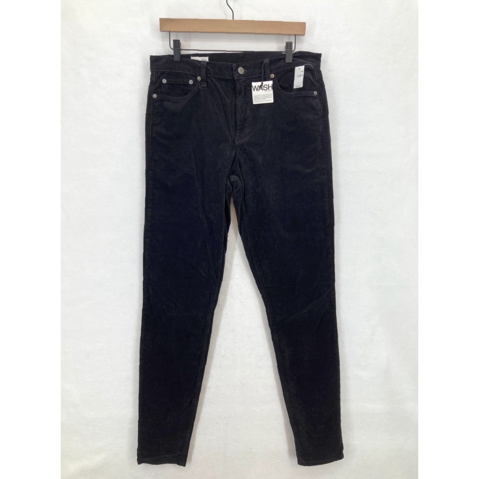 Gap Gap 1969 Always Skinny Pants Women's 32XL Black Stretch Corduroy Mid Rise NWT Size 24" / US 00 / IT 34 - 2 Thumbnail