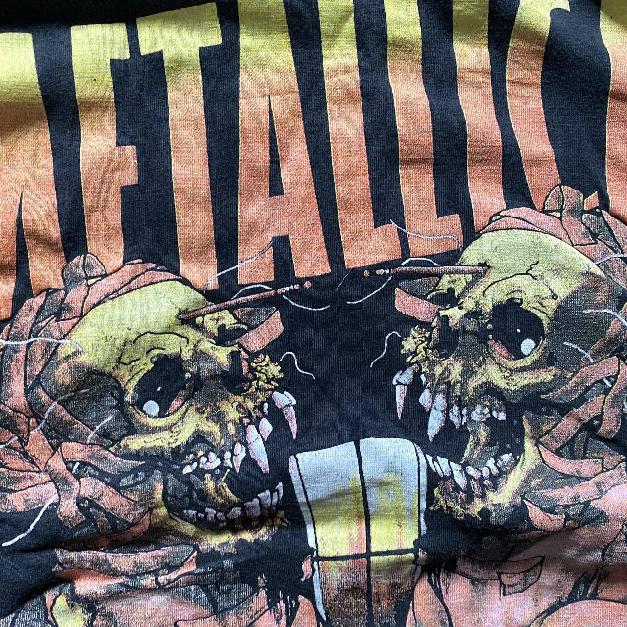 Band Tees × Metallica × Vintage VINTAGE 90S METALLICA PUSHEAD RARE FADED TEE 88 Size US L / EU 52-54 / 3 - 7 Thumbnail