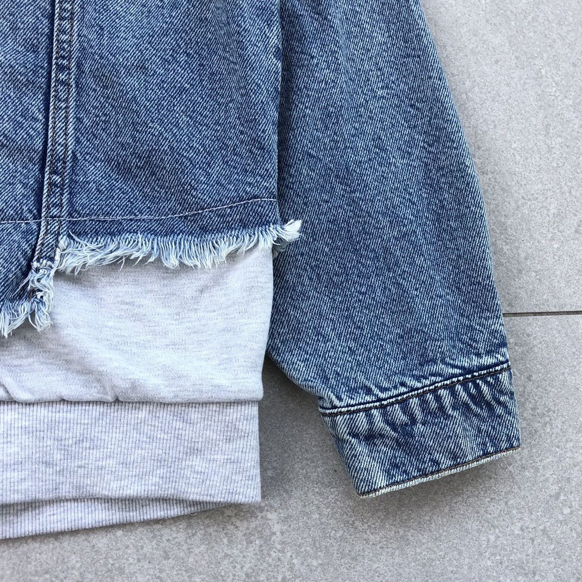 Bershka Bershka Denim Distressed Hoodie Jacket Size US S / EU 44-46 / 1 - 11 Thumbnail