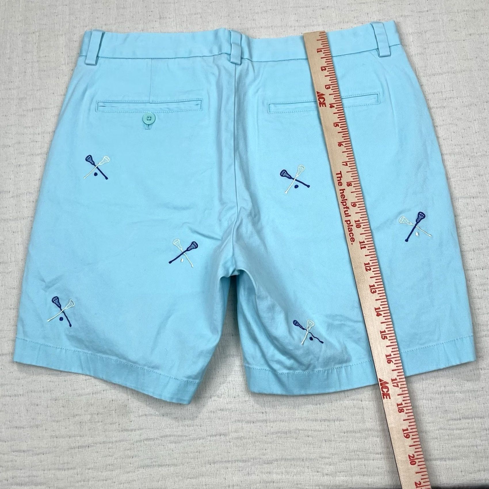 Vineyard Vines Vineyard Vines Men’s Stretch Breaker Shorts Blue Lacrosse All Over Print Size 31 Mens Beach Sports Preppy 90s? Size US 31 - 3 Thumbnail