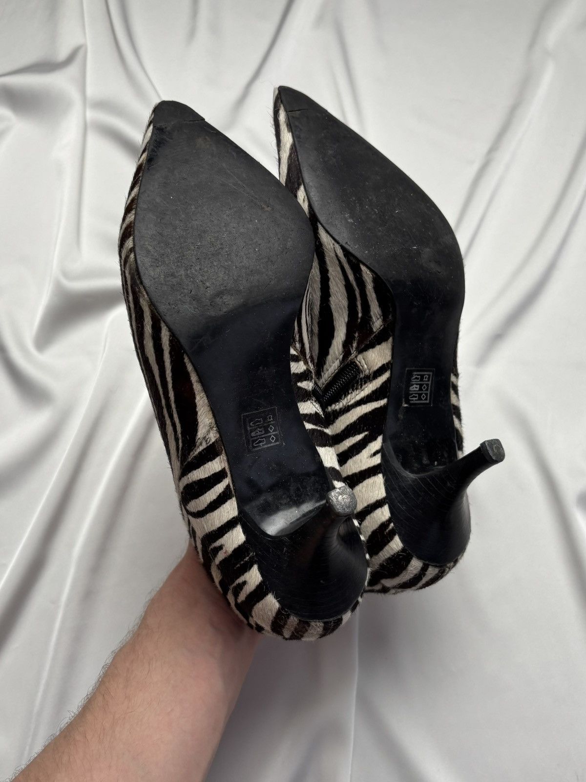 Vintage Vintage hairy zebra print heels shoes Size US 10 / IT 40 - 5 Thumbnail