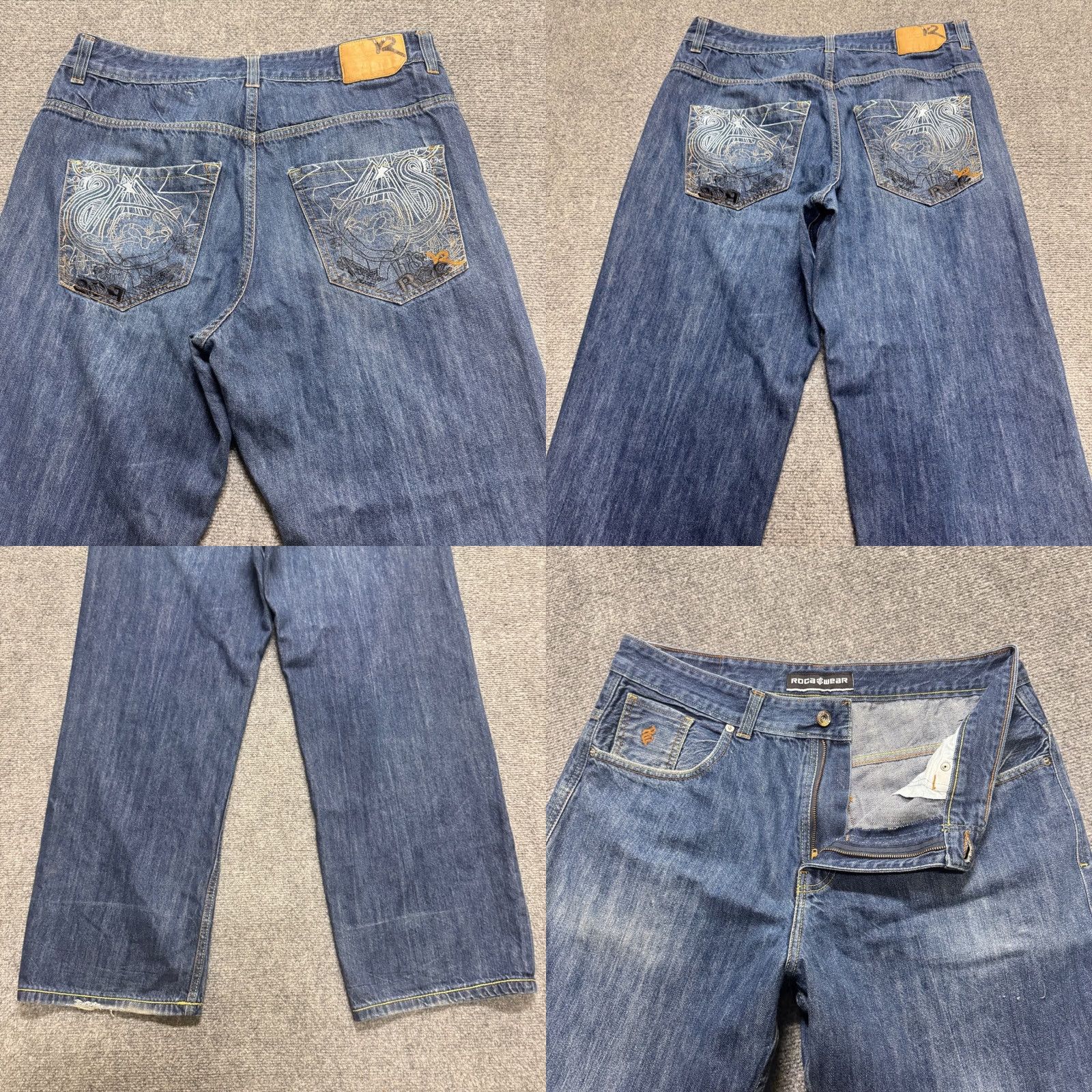 Rocawear Rocawear Jeans Wide-Leg 38x30 Distressed Light Wash Embroidered Men Size US 38 / EU 54 - 8 Thumbnail