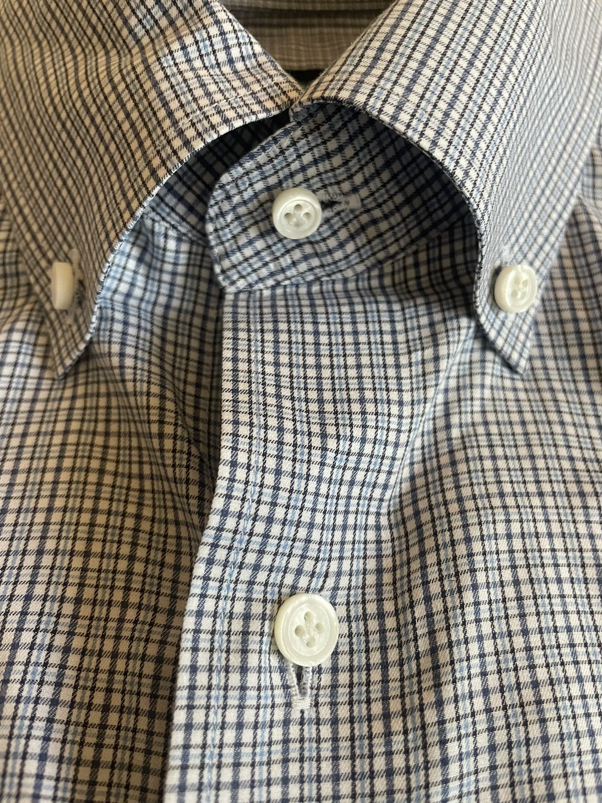Peter Millar Collection Flex Finish Mini Check Shirt Size US M / EU 48-50 / 2 - 3 Thumbnail