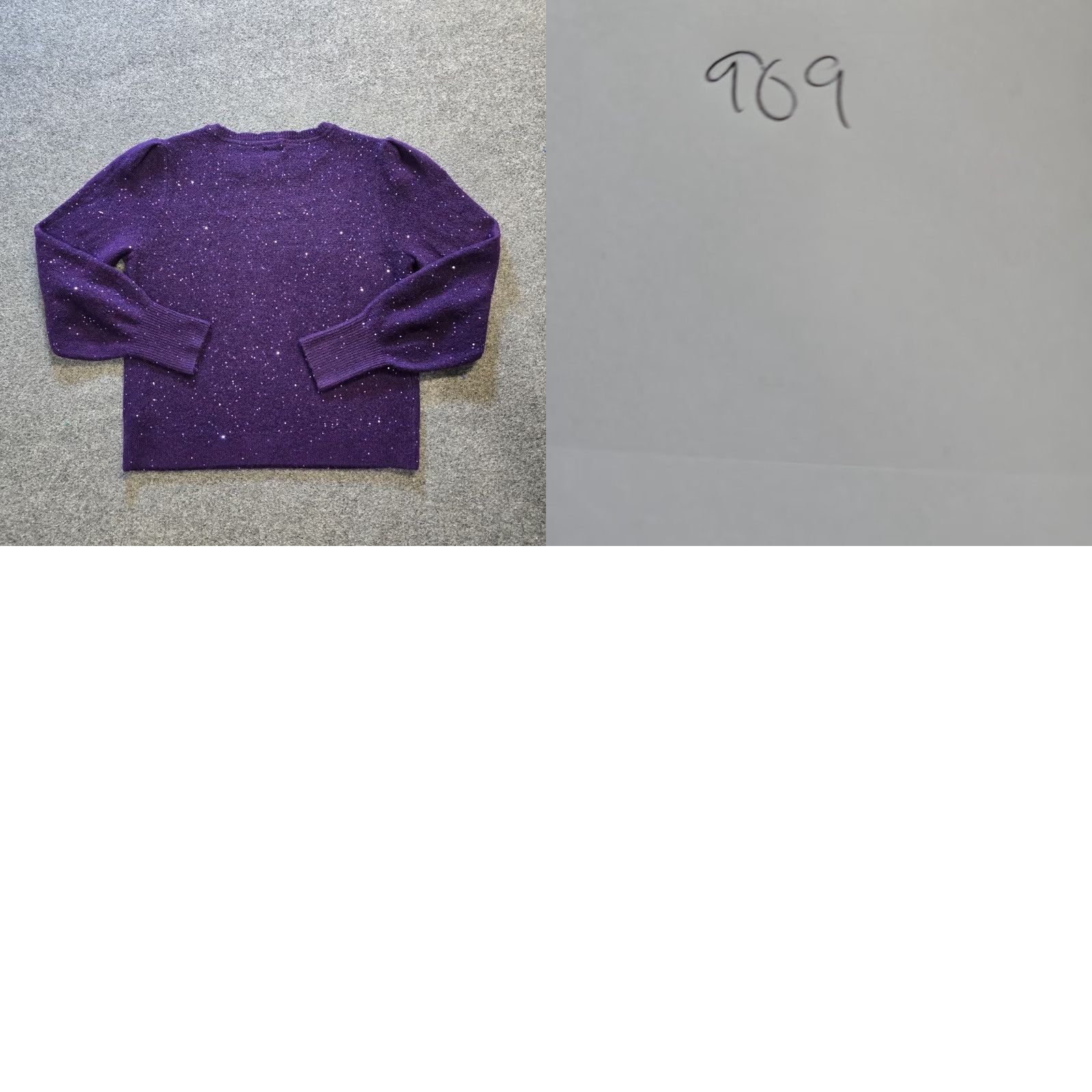 FatFace Fat Face Sweater Women Size 10 Purple Sequin Glitter Stretch Knit Balloon Sleeve Womens Size L / US 10 / IT 46 - 8 Thumbnail