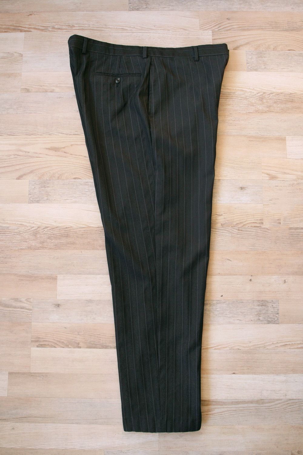 Kenzo Vintage KENZO Homme Wool Wide Leg Pants Black Striped Size US 36 / EU 52 - 3 Thumbnail