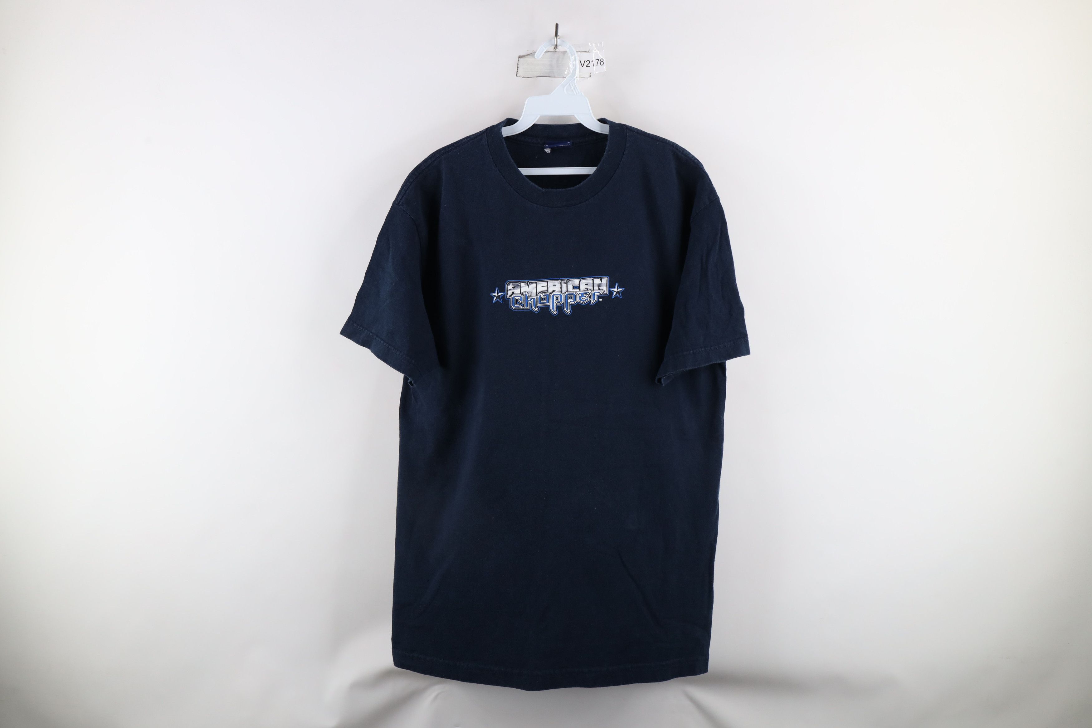 Vintage Vintage Y2K 2003 Chopper Jet Bike Motorcycle T-Shirt Blue Size US L / EU 52-54 / 3 - 1 Thumbnail