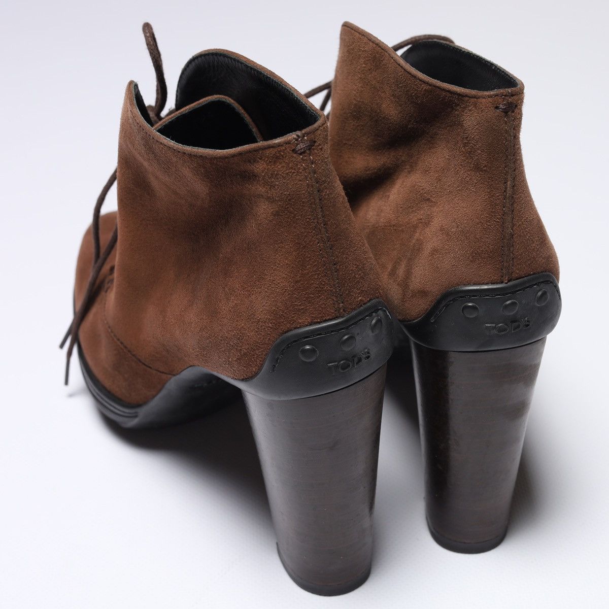 Tod's Tods Suede Brown Pumps Heels Boots Shoes Size US 9.5 / IT 39.5 - 14 Thumbnail
