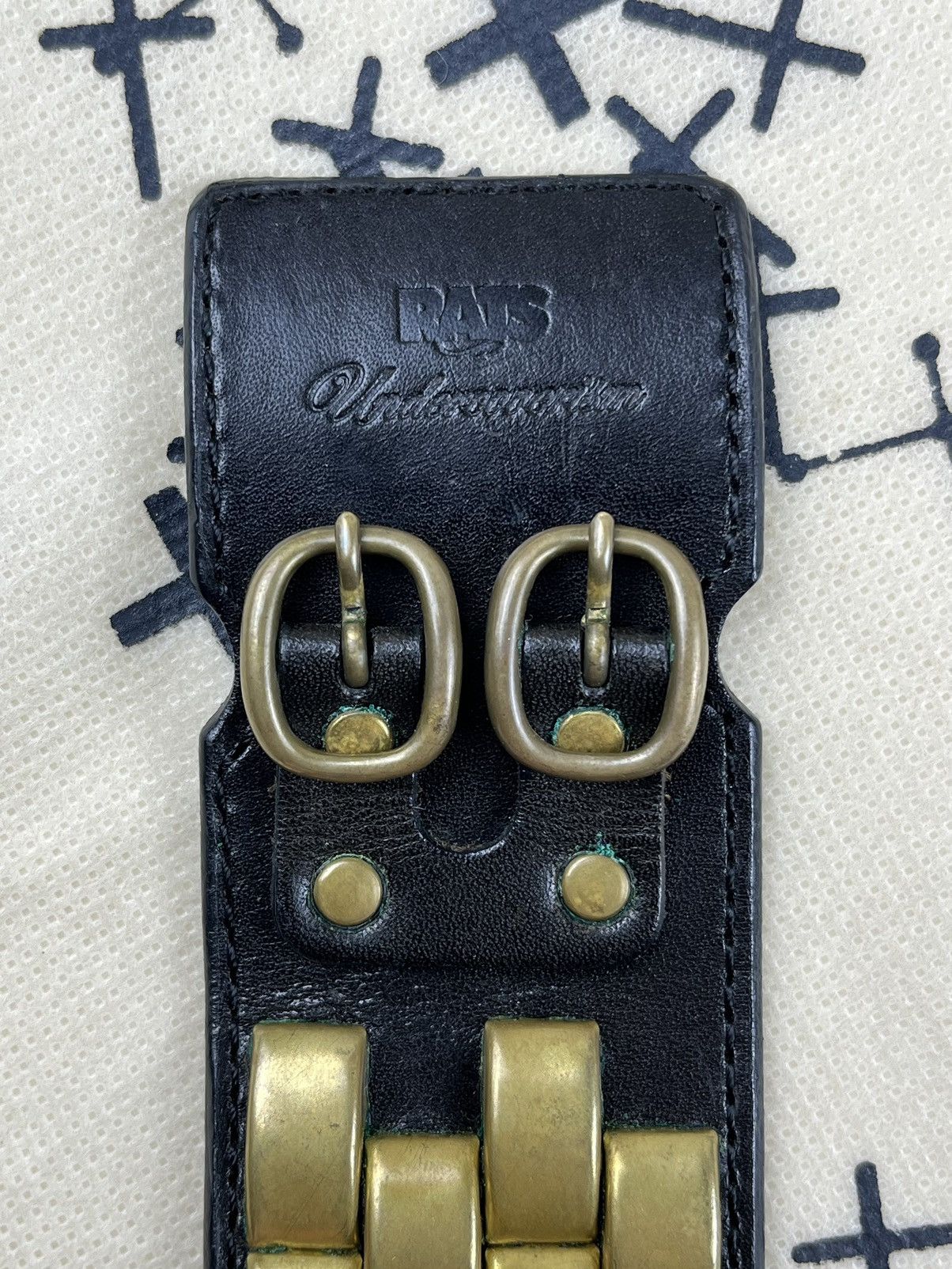 Undercover AW08 Undercover Studded Punk Leather Bracelet RATS Black Size ONE SIZE - 4 Thumbnail