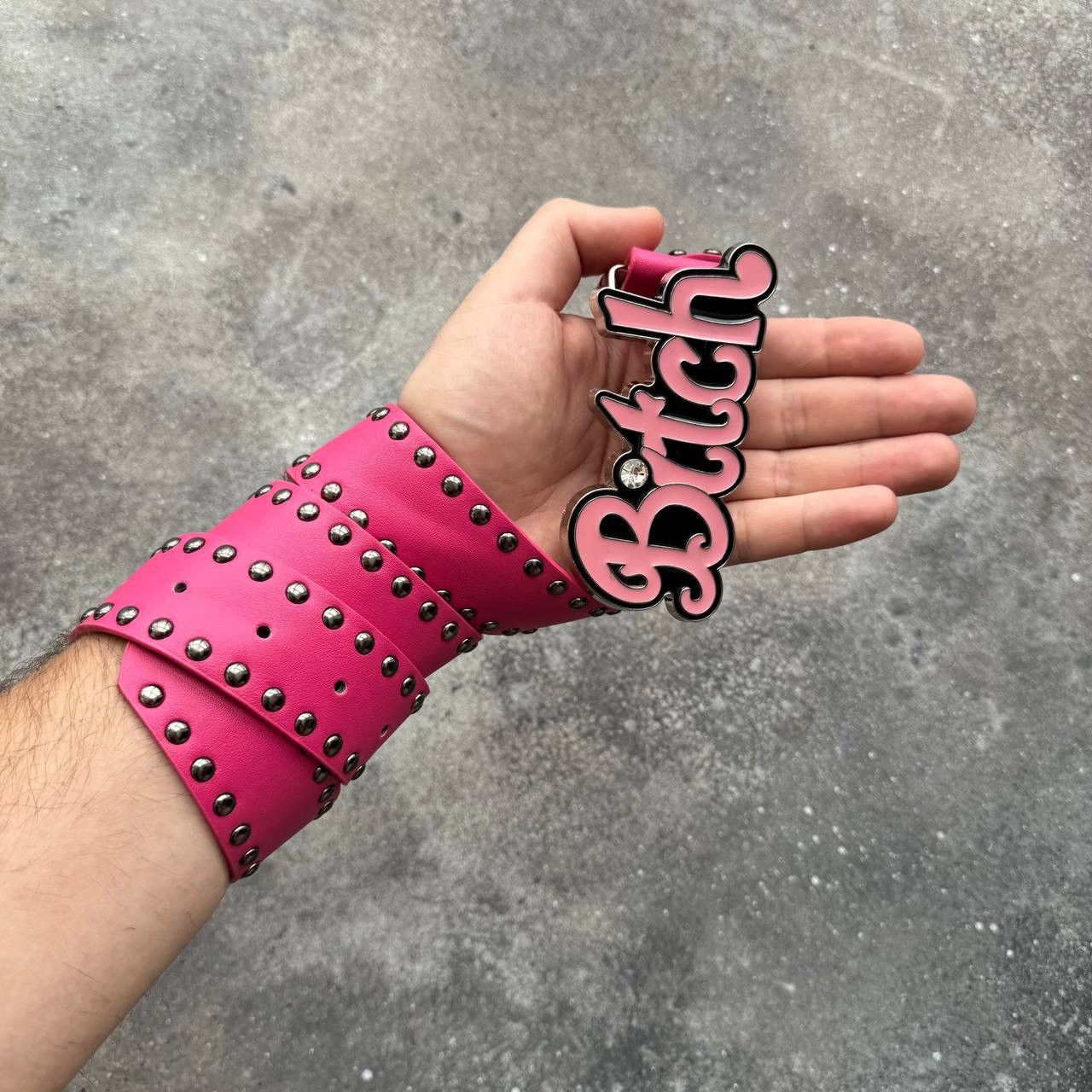20471120 “BITCH” Amazing Y2K Sexy Studded Belt Size ONE SIZE - 3 Thumbnail