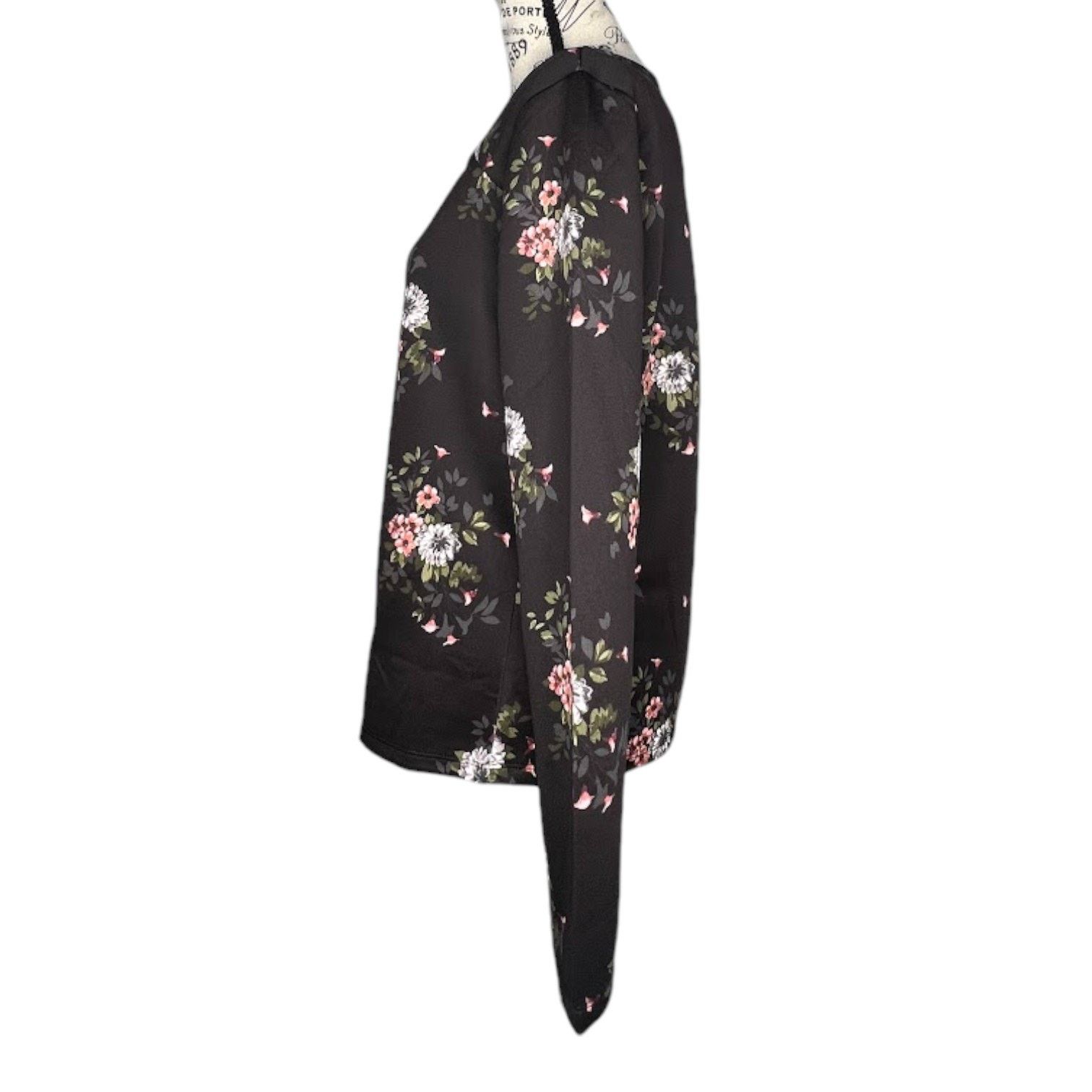 Other Square Neck Floral Long Sleeve Top Romantic Chic Feminine Size M / US 6-8 / IT 42-44 - 2 Thumbnail