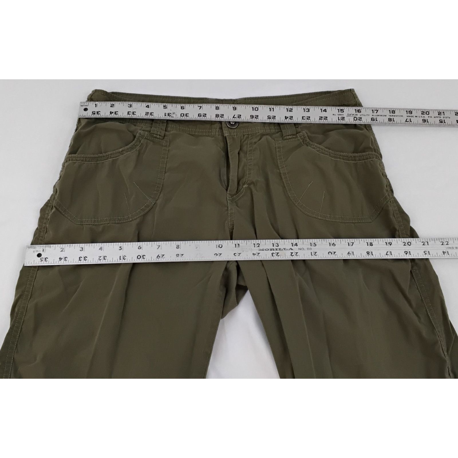 Kuhl Kuhl Hiking Pants Women's 10 (31x31) Army Green Rouching Size 32" / US 10 / IT 46 - 10 Thumbnail
