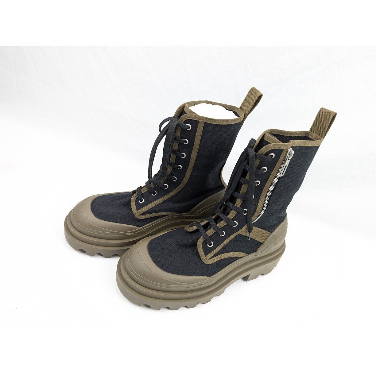 Bottega Veneta o1rshd1 Canvas Fabric Boots in Black Size US 9 / EU 42 - 18 Thumbnail