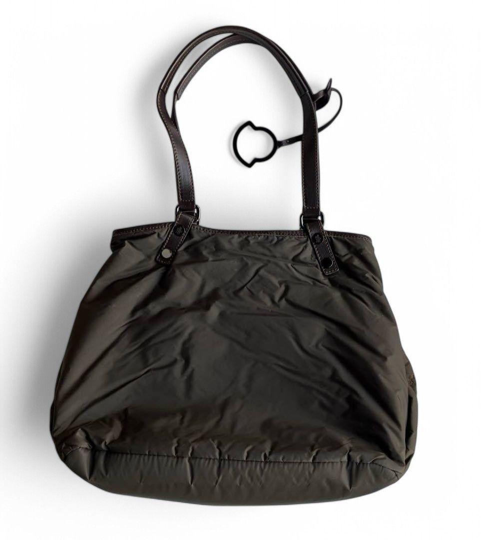 Moncler Moncler - Charm Tote Handbag Vintage Brown Nylon Leather Size ONE SIZE - 2 Thumbnail