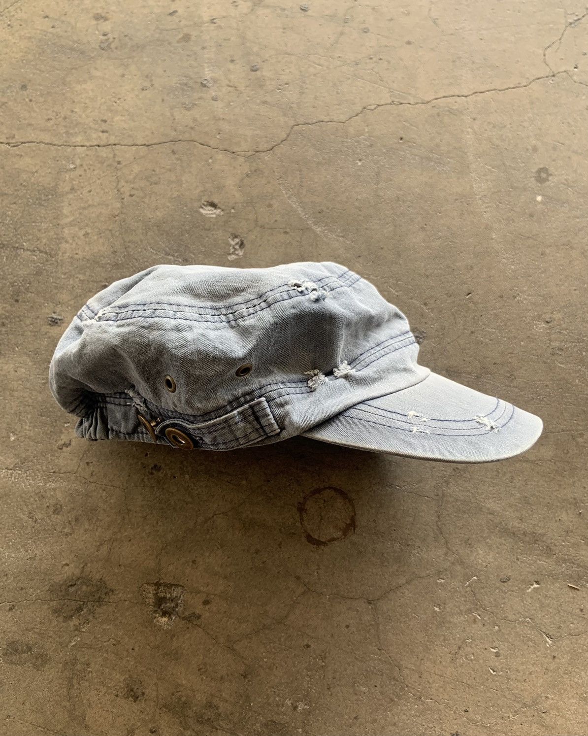 If Six Was Nine × Japanese Brand × Le Grande Bleu (L.G.B.) Vintage Comando Cadet Hats Distressed Faded Black Size ONE SIZE - 3 Thumbnail