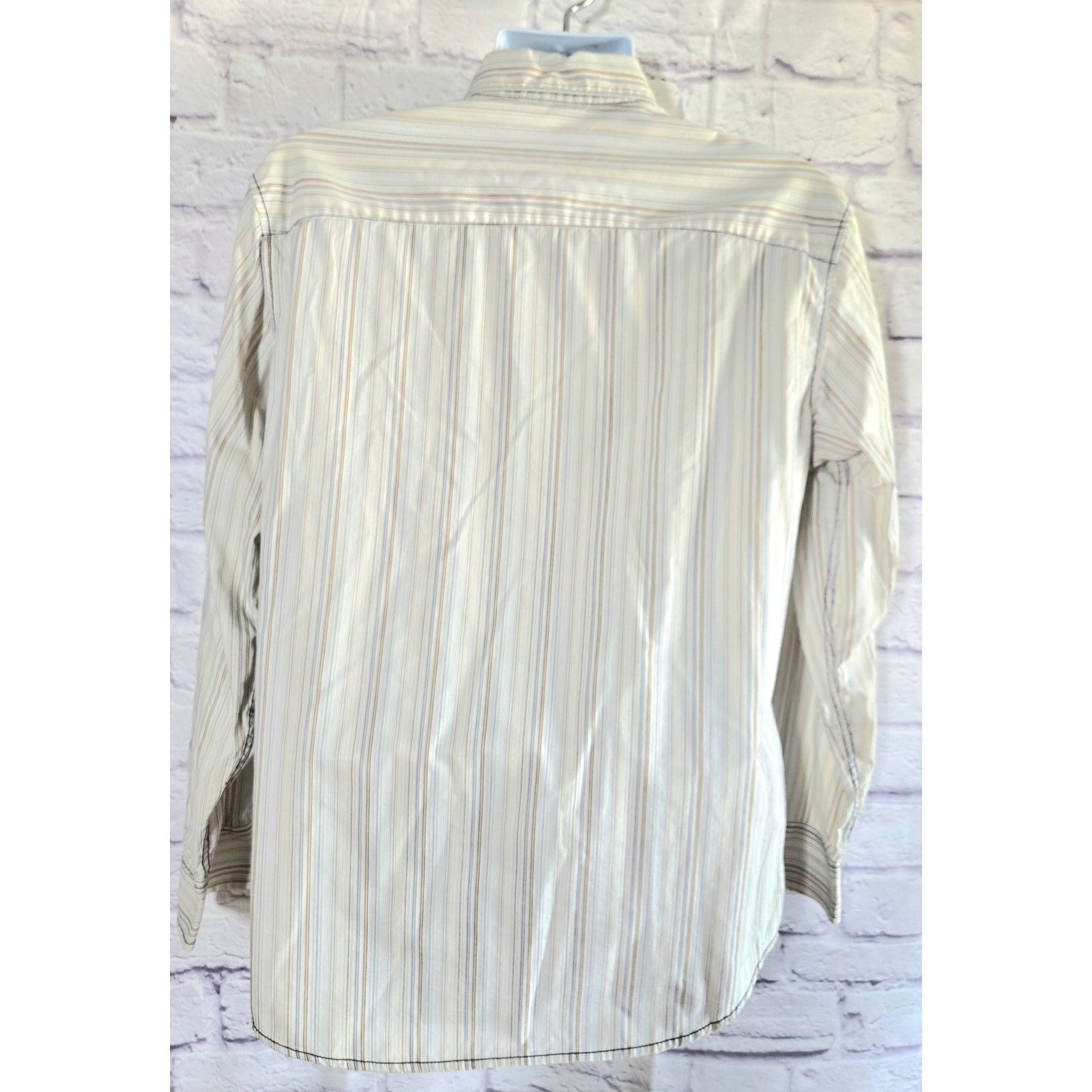 Other Axis LA Tan Multicolor Stripe Long Sleeve Button Shirt Large Size US L / EU 52-54 / 3 - 2 Thumbnail