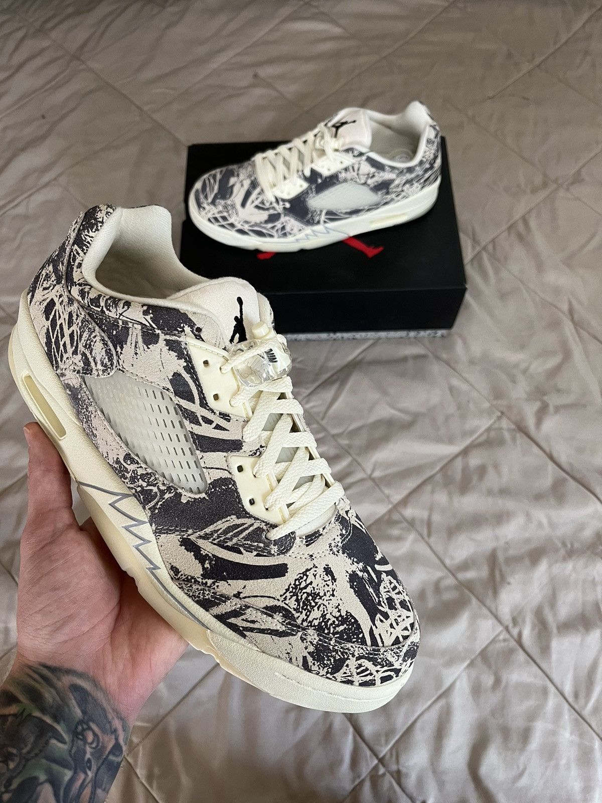 image of Jordan Nike Air Jordan 5 “Expression” Size 12W /10.5M Shoes in Offwhite, Men's