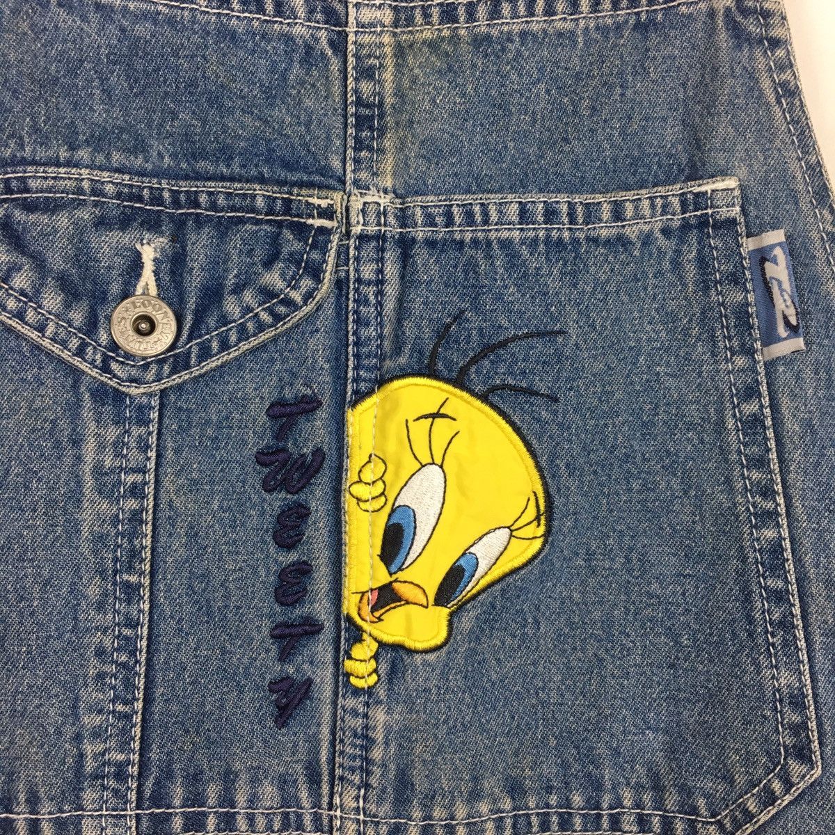 Vintage Vintage Looney Tunes Tweety Warner Bros Bib Overall Baggy Size US 32 / EU 48 - 9 Thumbnail