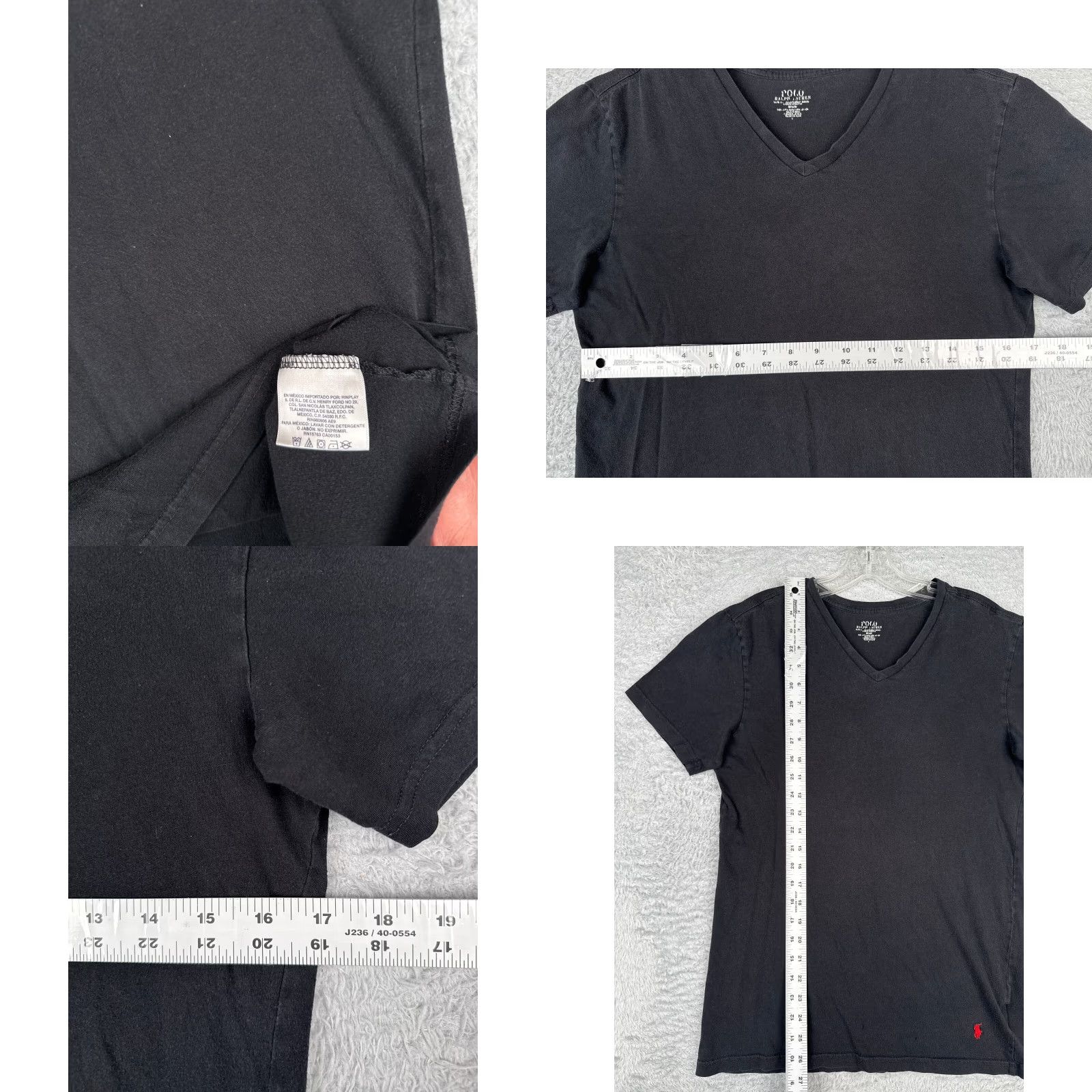 Polo Ralph Lauren Polo Ralph Lauren Sport Shirt Mens Medium Black V-Neck Short Sleeve Slim Fit Cotton Size US M / EU 48-50 / 2 - 8 Thumbnail