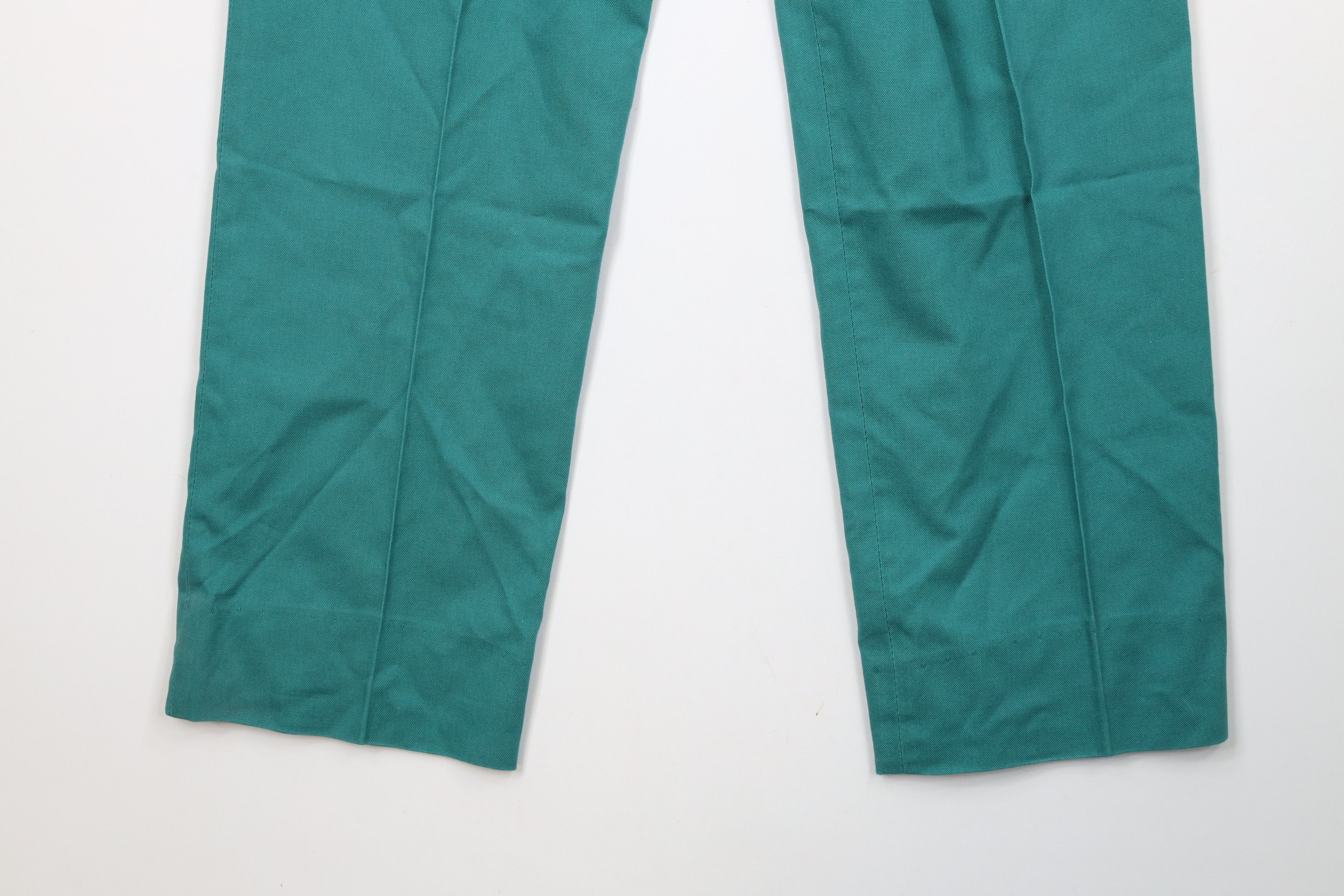 Vintage Vintage 90s Streetwear Faded Knit Wide Leg Chino Pants Green Size US 30 / EU 46 - 13 Thumbnail