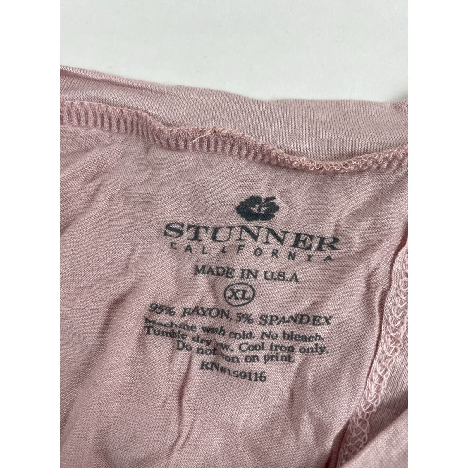 Vintage Stunner California T-Shirt Women's XL Pink Wrap Back Short Sleeve NWT Size XL / US 12-14 / IT 48-50 - 6 Thumbnail