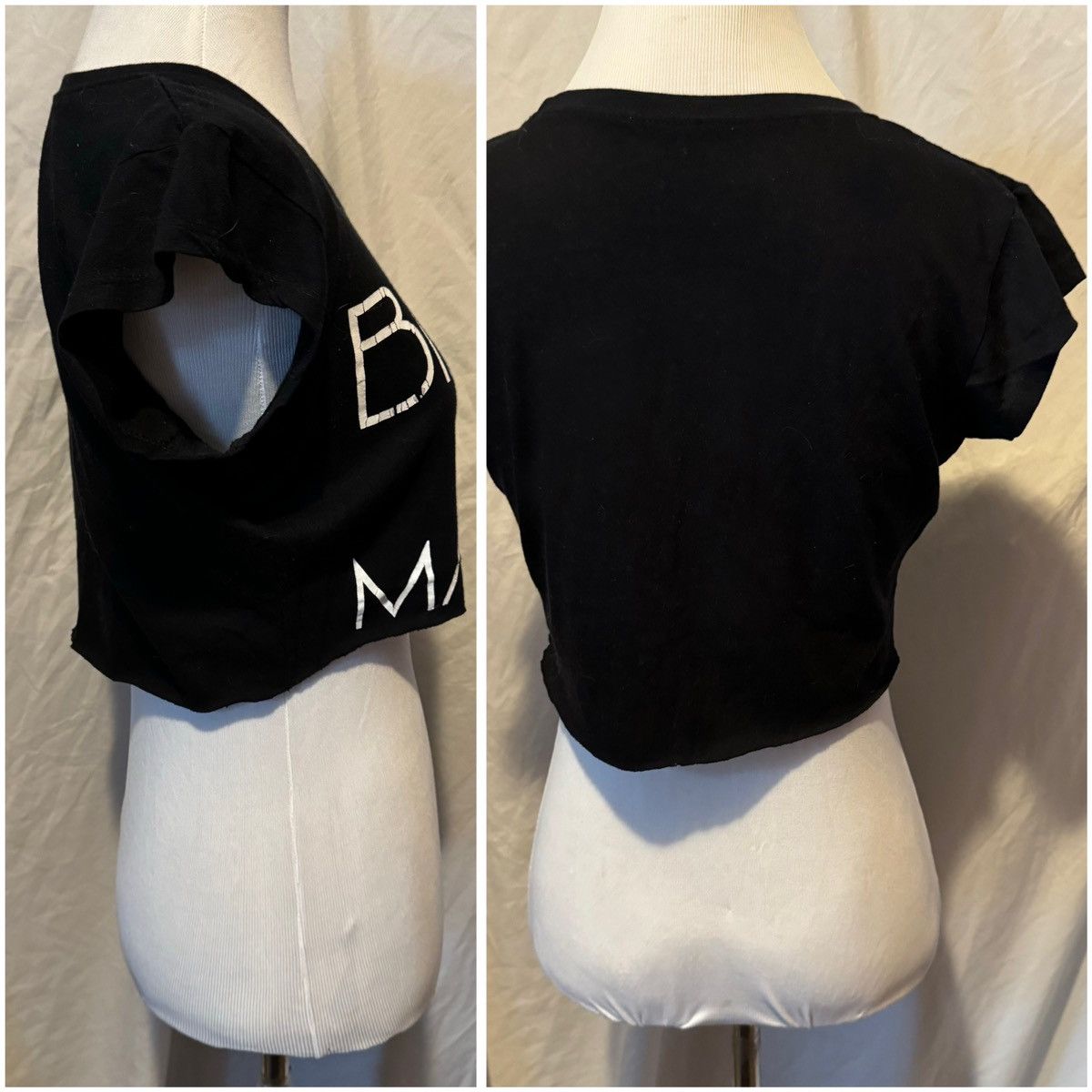 Vintage Bikinis & Martini, Retro, Raw Hem, Cropped Baby Tee Size ONE SIZE - 6 Thumbnail