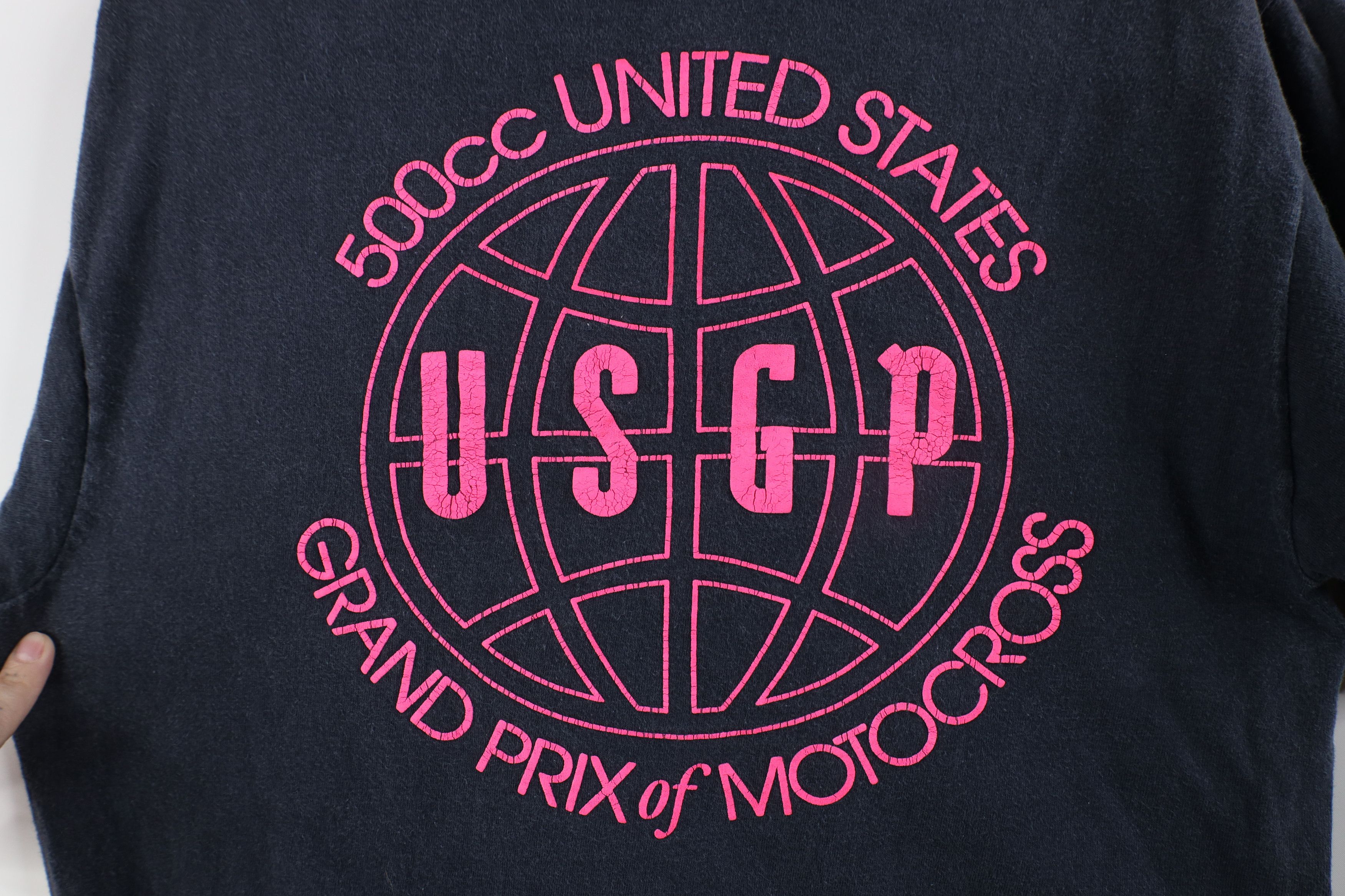Vintage Vintage 90s Grand Prix of Motocross Racing T-Shirt USA Black Size US L / EU 52-54 / 3 - 12 Thumbnail