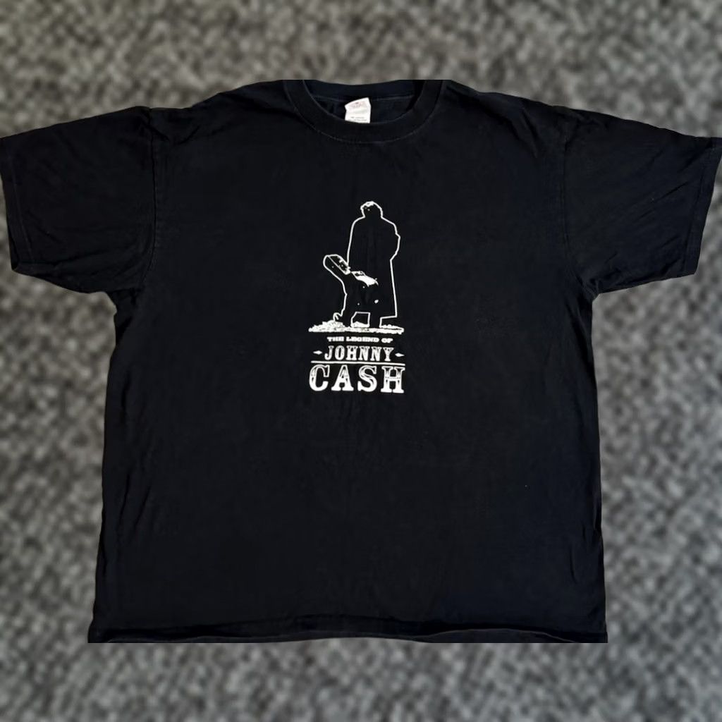 Anvil VINTAGE Johnny Cash T Shirt XL Black 90s Y2K Shot A Man In Reno Just To Watch Him Die Men Size US XL / EU 56 / 4 - 1 Thumbnail