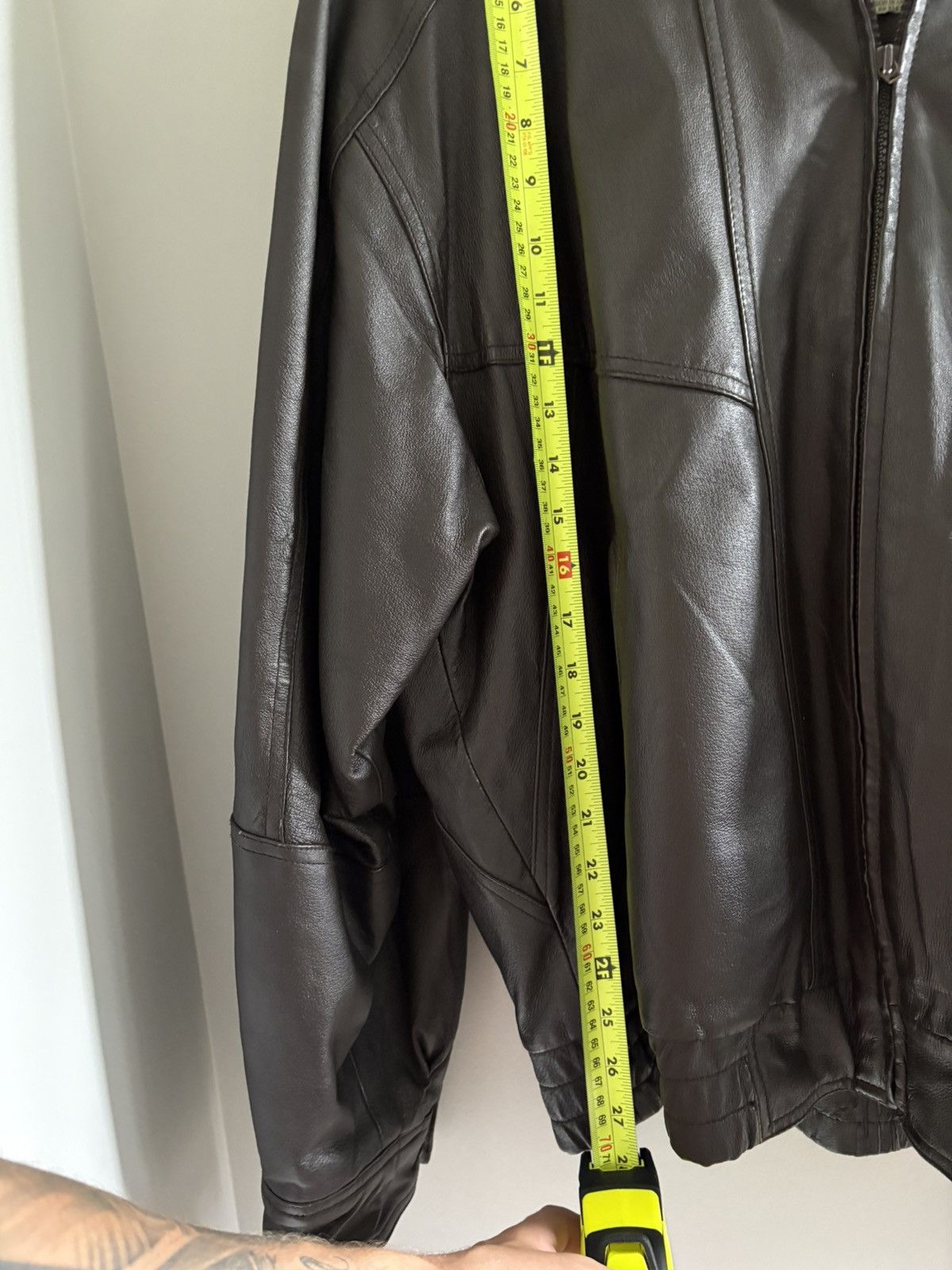 St. Johns Bay St. John’s Bay Brown Leather Bomber Jacket Size US XL / EU 56 / 4 - 4 Thumbnail