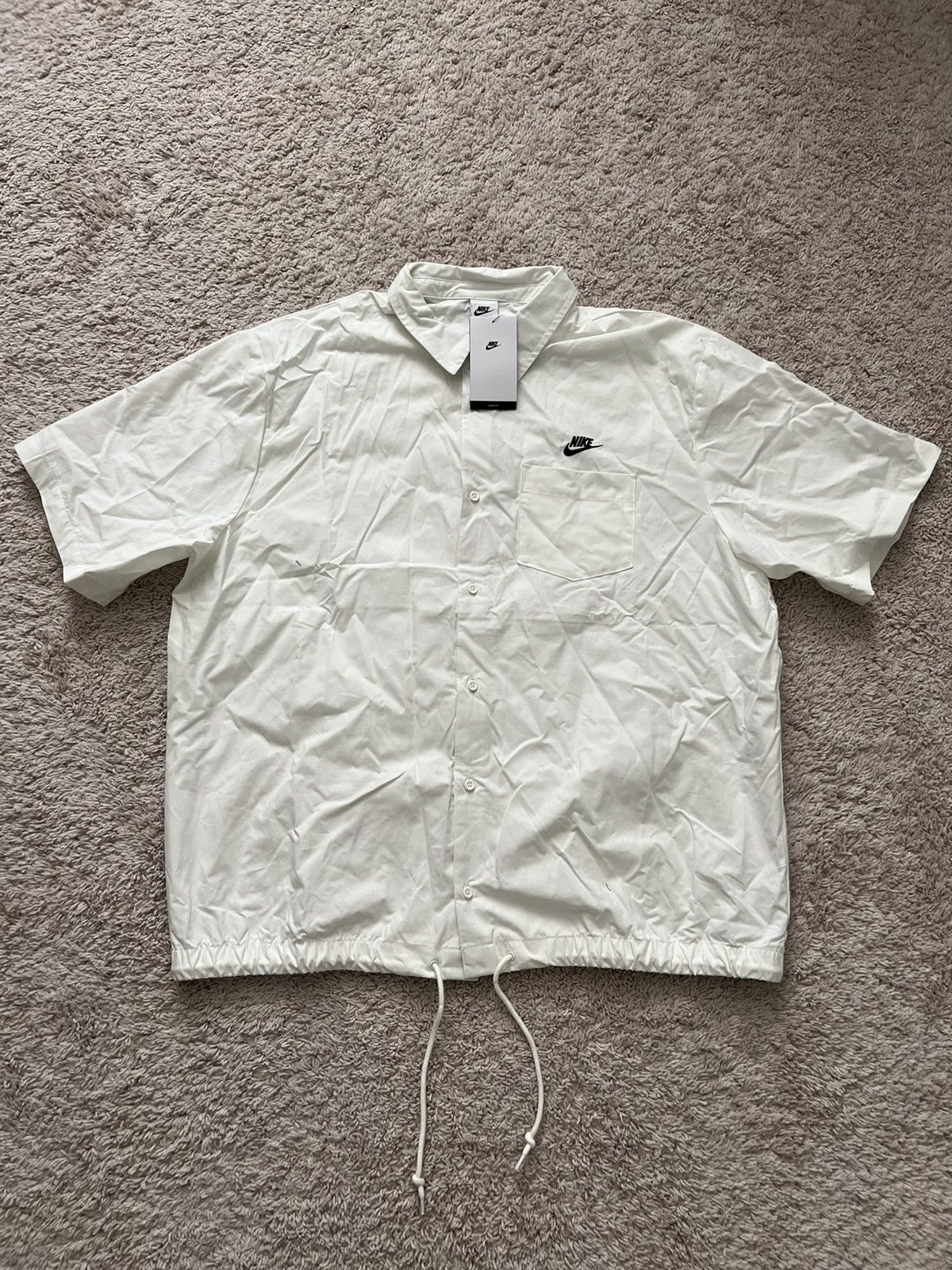 Nike Nike Club Oxford Short-Sleeve Button-Up Shirt Loose Fit Size US XL / EU 56 / 4 - 7 Thumbnail