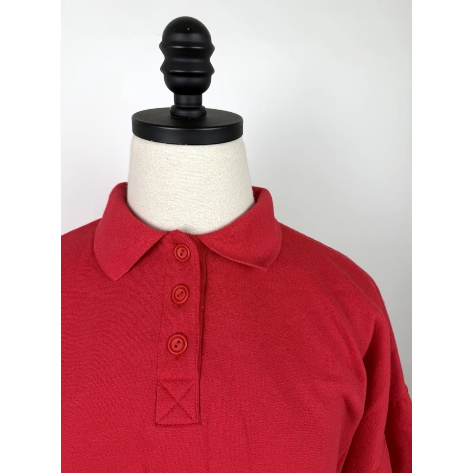 Vintage VINTAGE Dashers Sweatshirt Womens Medium Collared Christmas Holiday Red Knit Cotton Blend Long Sleeve Pullover 80s 90s Retro Christmas Womens Size M / US 6-8 / IT 42-44 - 3 Thumbnail
