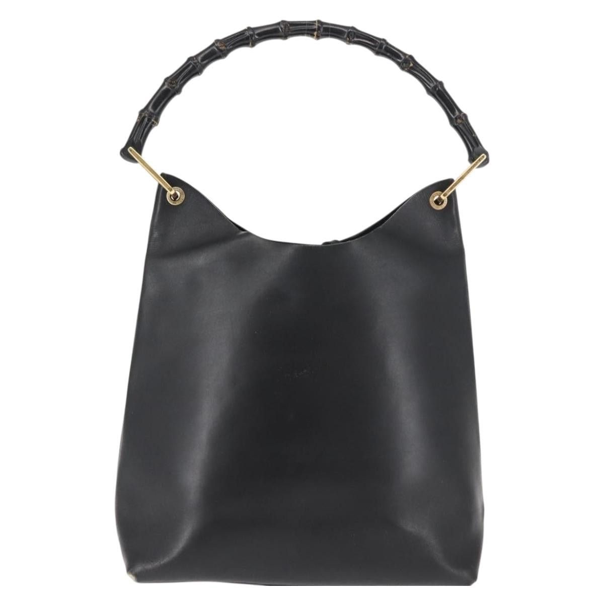 Gucci GUCCI Bamboo Shoulder Bag Leather Black Gold 001 1013 001 Size ONE SIZE - 3 Thumbnail