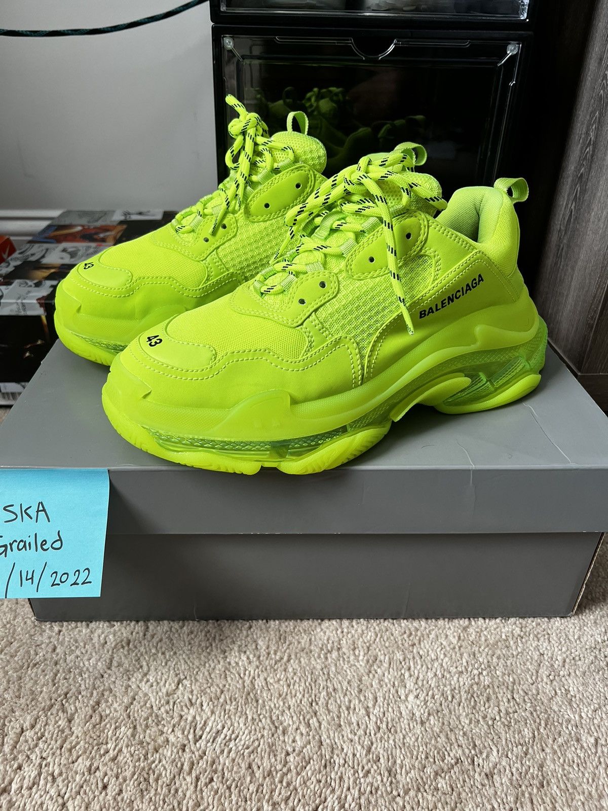 Balenciaga Balenciaga Triple S Lime Green Size US 10 / EU 43 - 6 Thumbnail