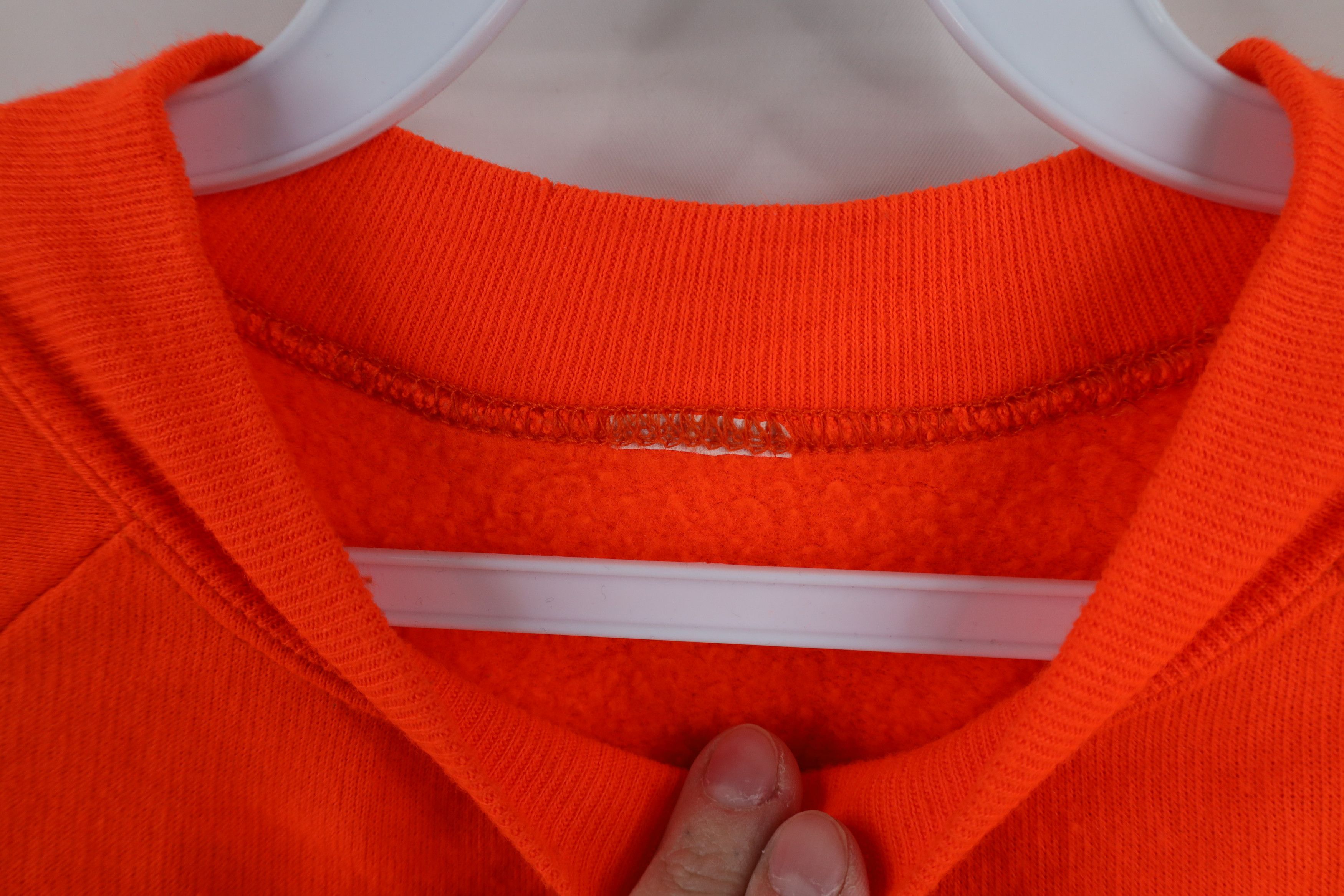 Vintage Vintage 80s 90s Streetwear Blank Sweatshirt Blaze Orange Size US XL / EU 56 / 4 - 7 Thumbnail