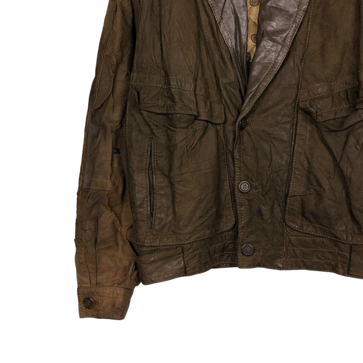 Vintage 🔥VINTAGE BOMBER LEATHER JACKET MAFFEI VERA PELLE ITALY Size US M / EU 48-50 / 2 - 6 Thumbnail
