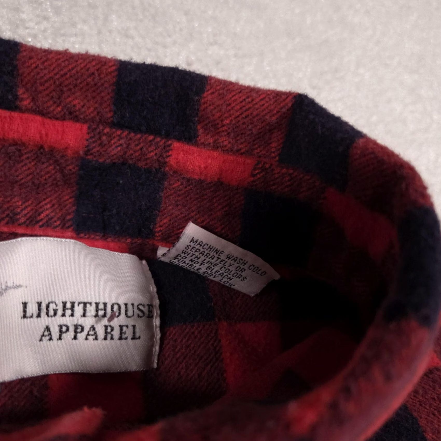 Vintage Lighthouse Apparel Shirt Womens Medium Red Plaid Flannel Snowman Embroidered Christmas Winter Button-Up Size M / US 6-8 / IT 42-44 - 6 Thumbnail
