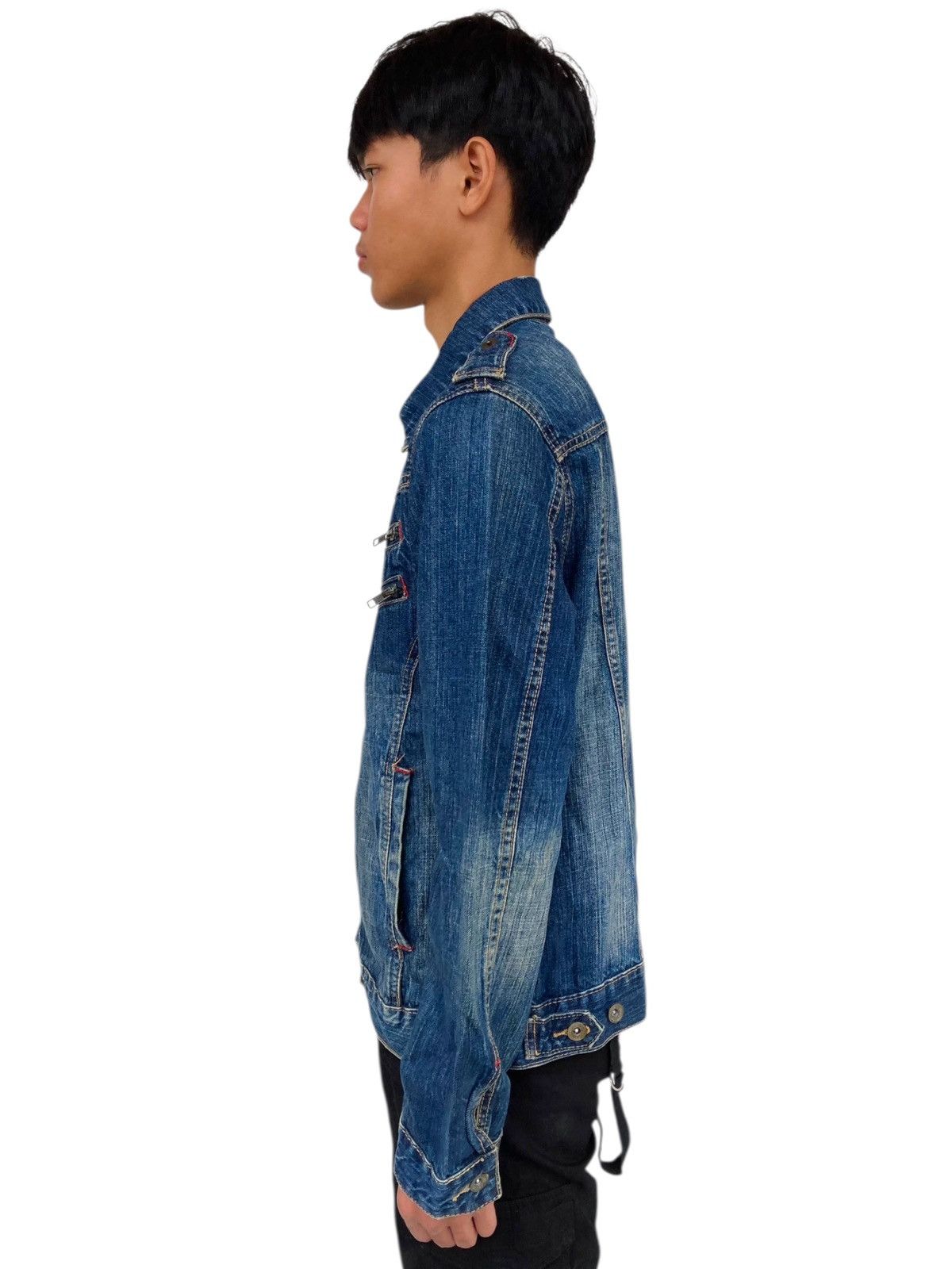 If Six Was Nine 2000s Semantic Design - Cyber Rider Denim Jacket Size US M / EU 48-50 / 2 - 2 Thumbnail