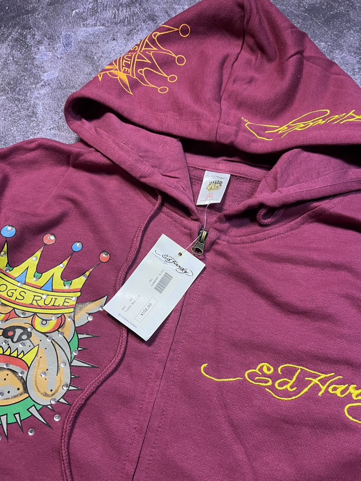 Ed Hardy Ed Hardy by Christian Audigier Zip Hoodie Y2K Streetwear SK8 Size US XXL / EU 58 / 5 - 9 Thumbnail
