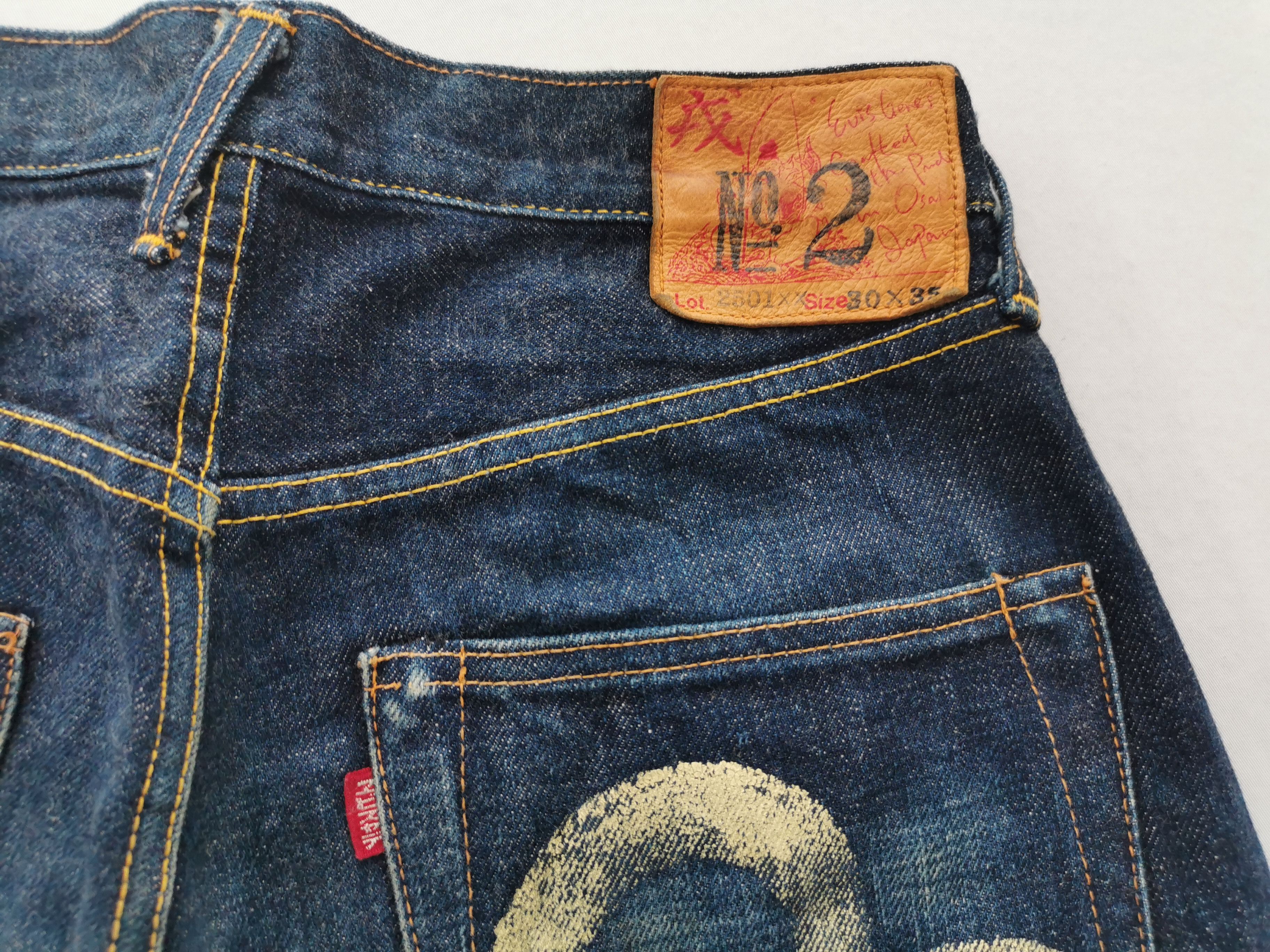 Japanese Brand Vintage 90s Evis Lot 2601 Selvedge Seagull Denim Size 29 Size US 29 - 7 Thumbnail